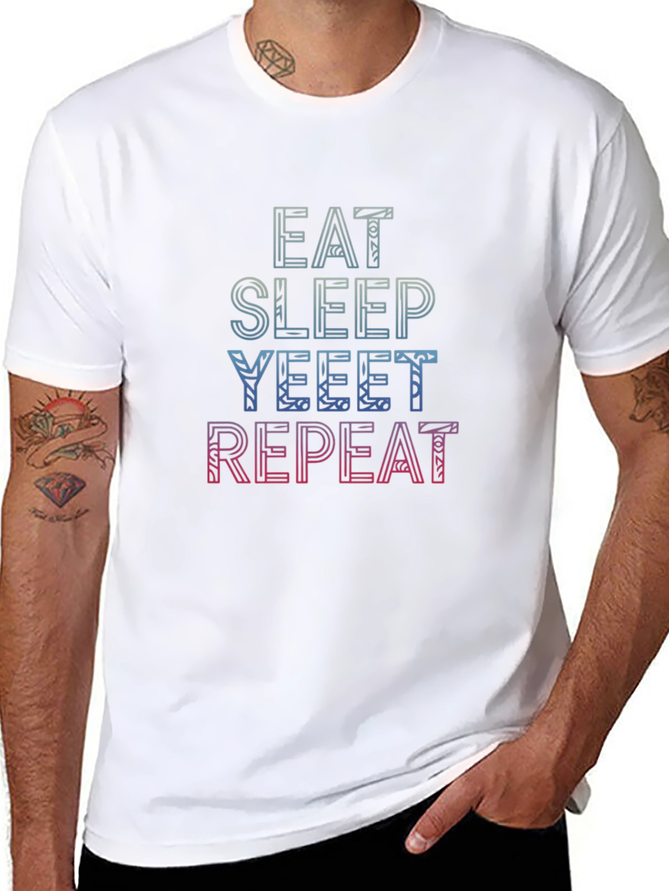 Eat Sleep Yeeet Repeat Graphic Tee