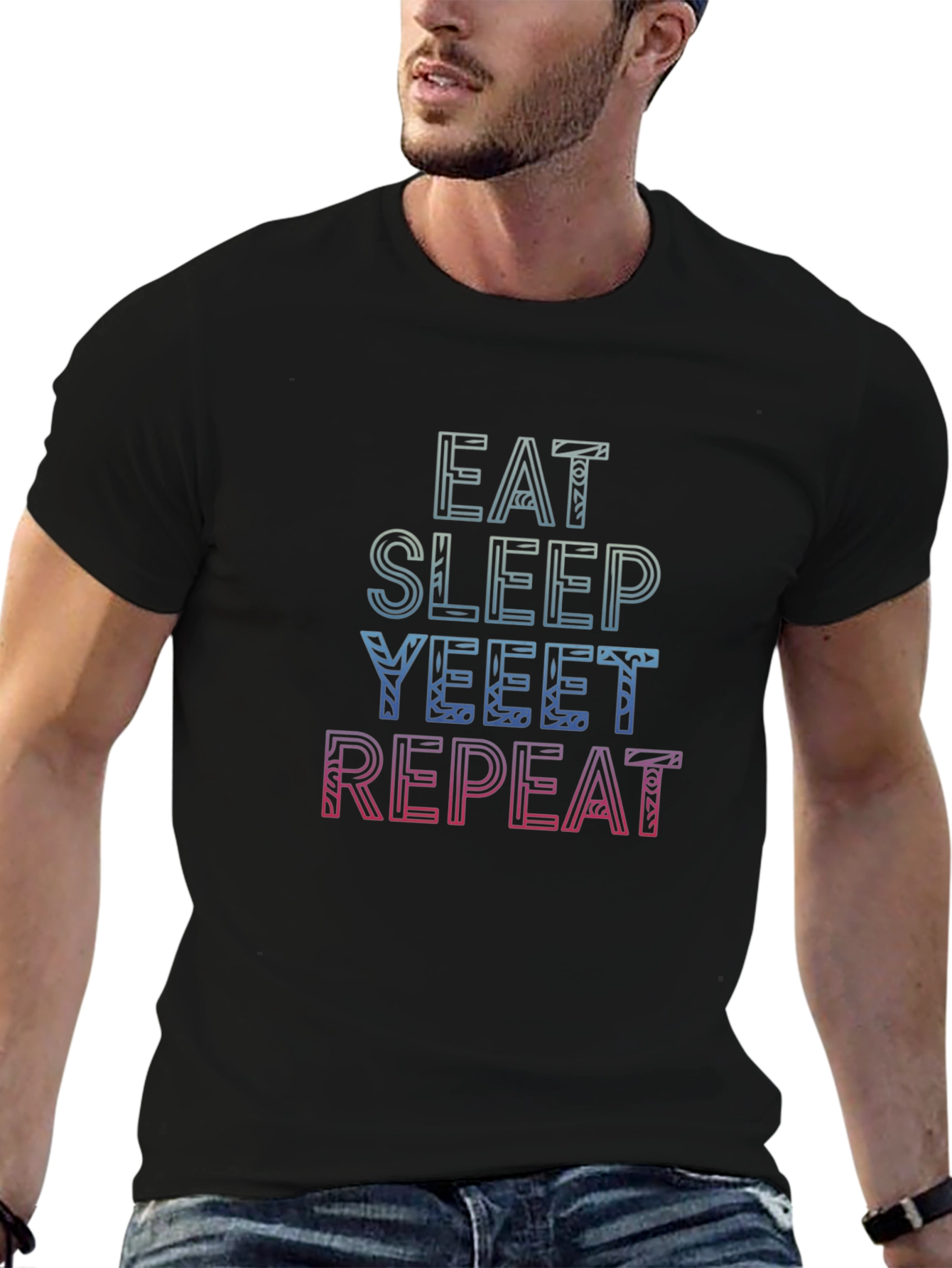 Eat Sleep Yeeet Repeat Graphic Tee