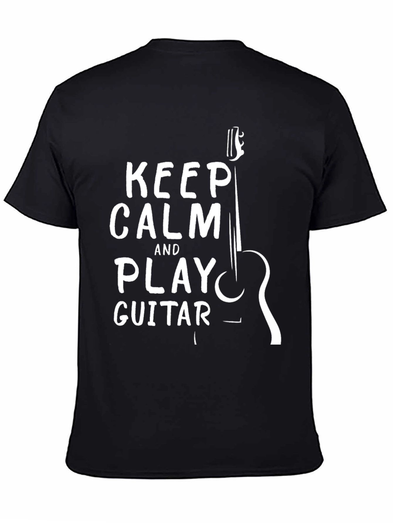 Keep Calm and Play Guitar Graphic T-Shirt