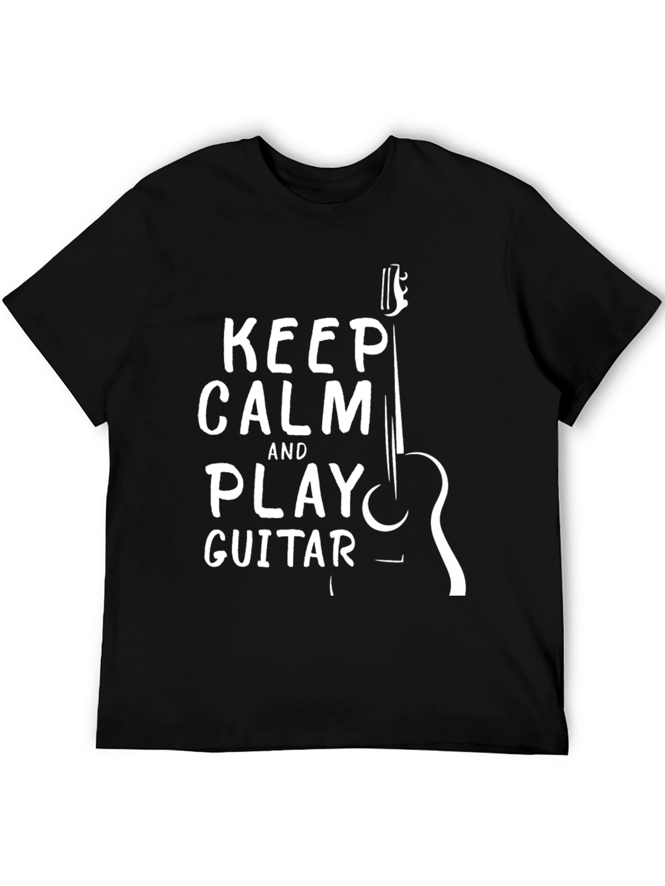 Keep Calm and Play Guitar Graphic T-Shirt