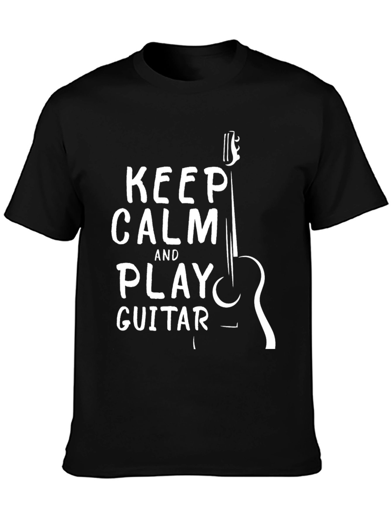 Keep Calm and Play Guitar Graphic T-Shirt
