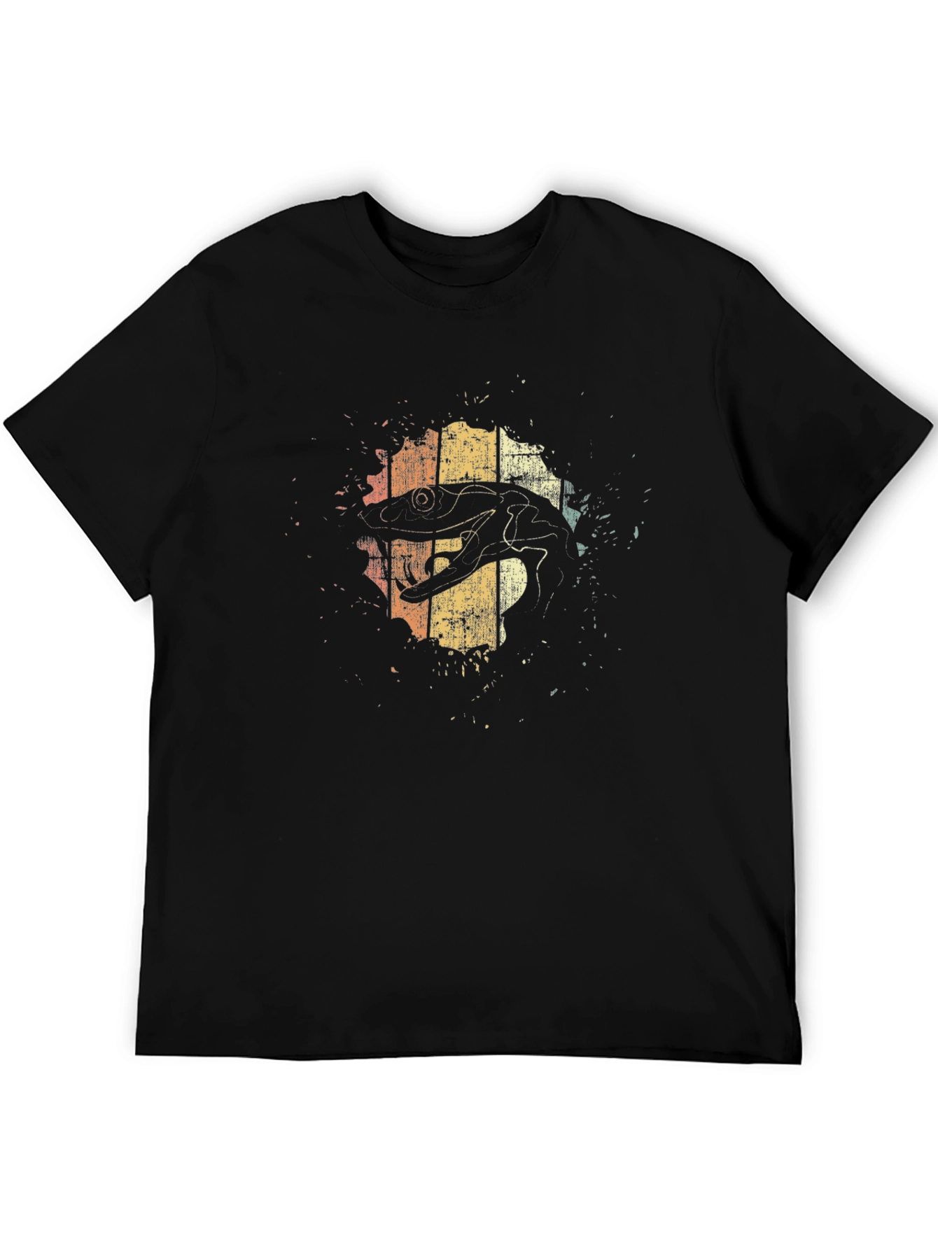 Retro Snake Graphic Tee - Mens Black T-Shirt