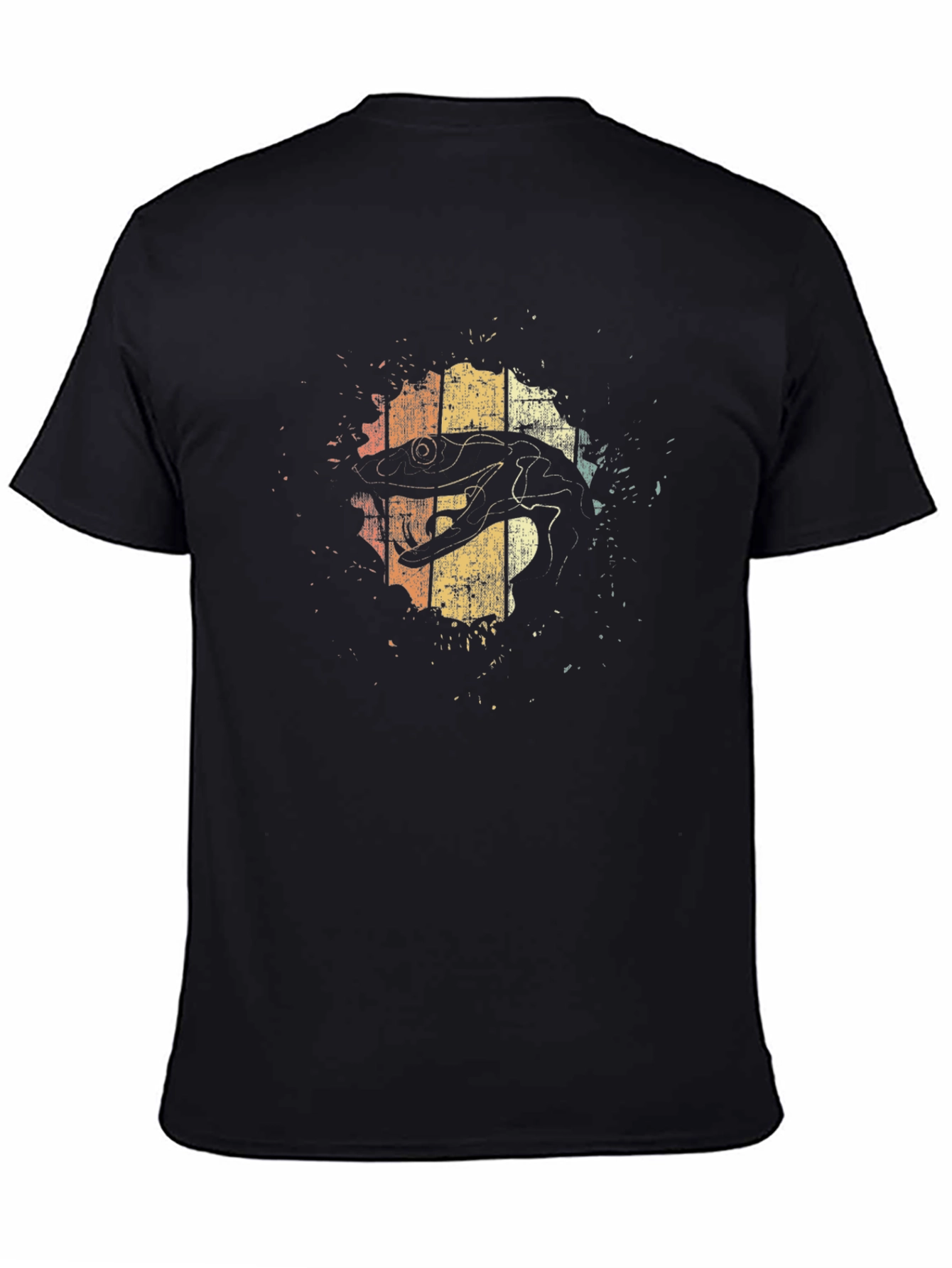 Retro Snake Graphic Tee - Mens Black T-Shirt