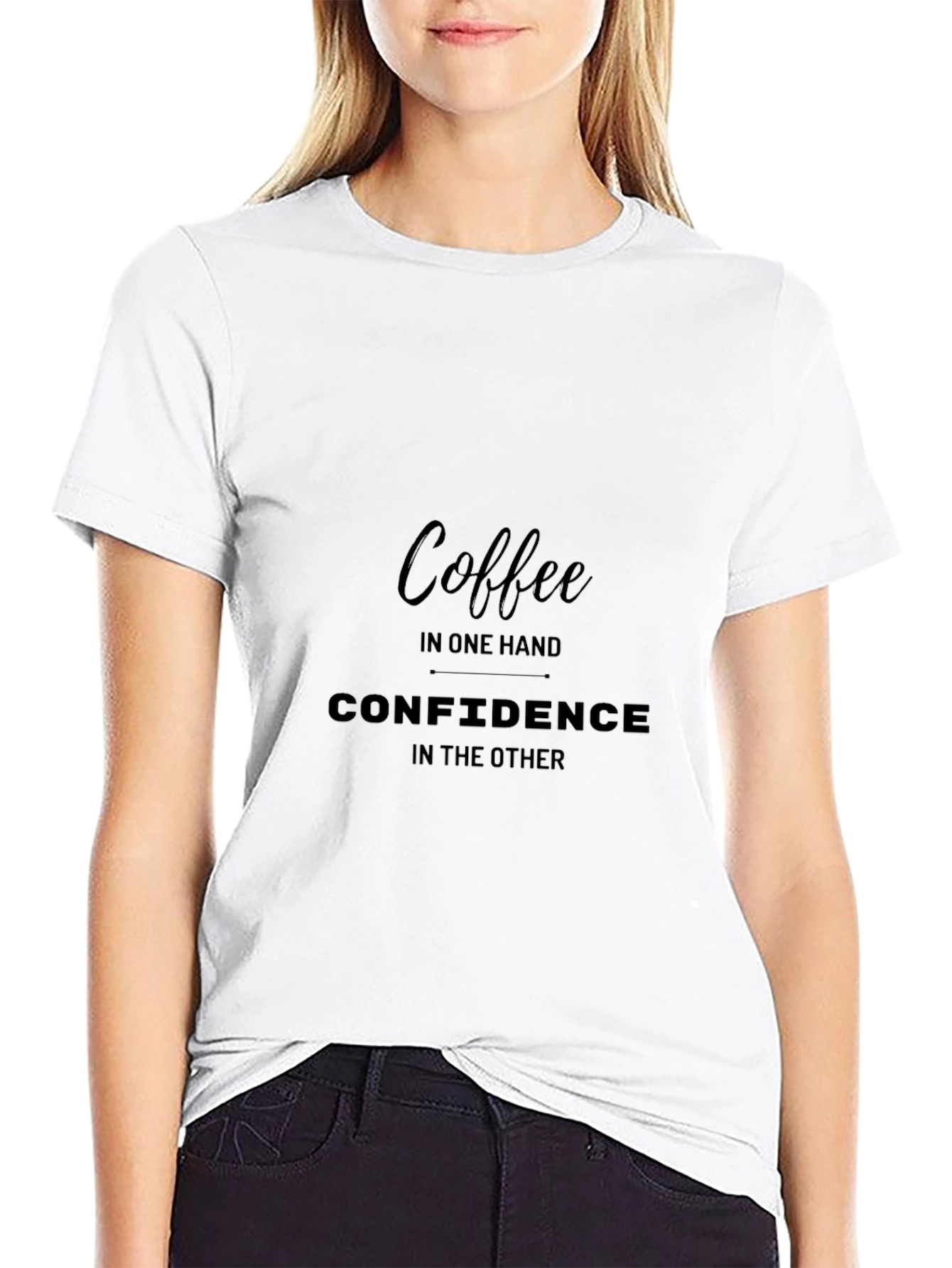 Coffee Confidence Black Graphic T-Shirt