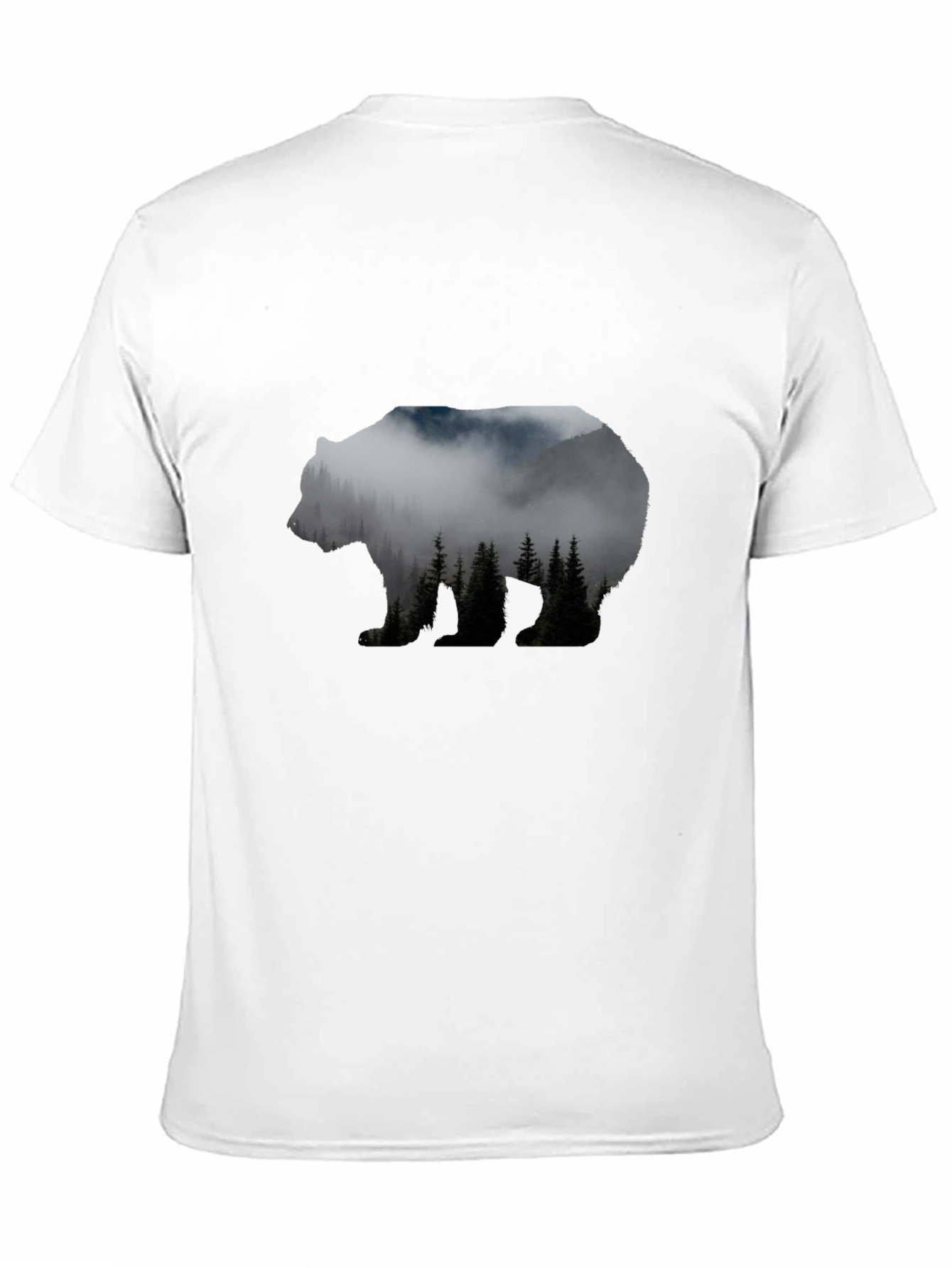 Bear Silhouette Forest Graphic Tee