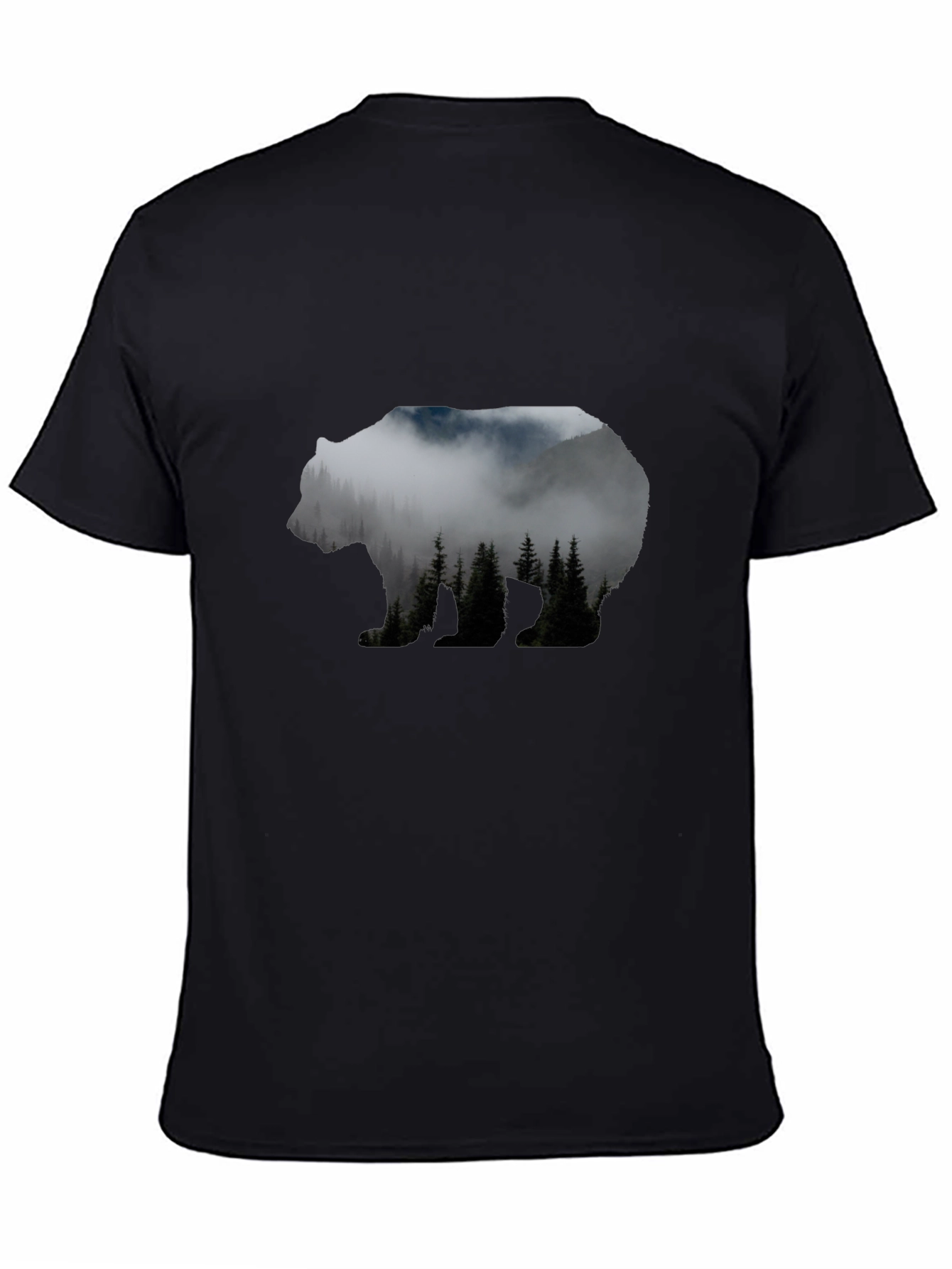 Bear Silhouette Forest Graphic Tee