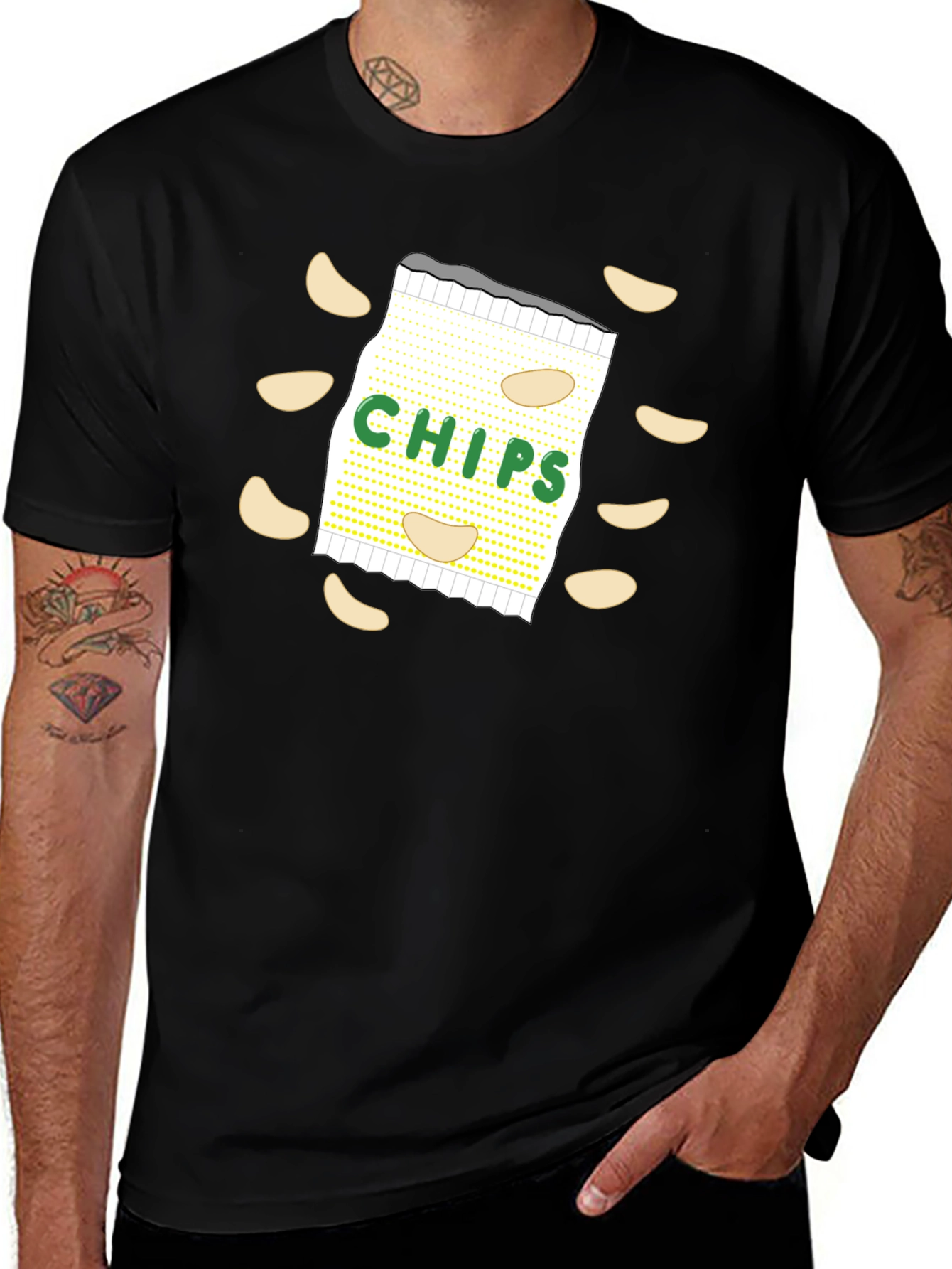 Chips Graphic T-Shirt - Unisex Casual Tee