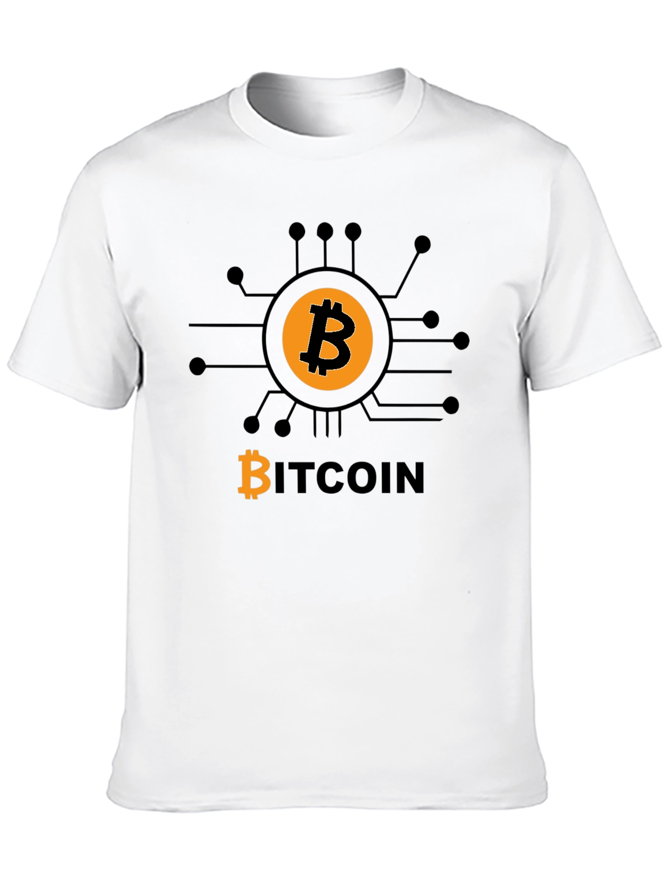 Bitcoin Tech Circuit Black T-Shirt - Crypto Currency Tee