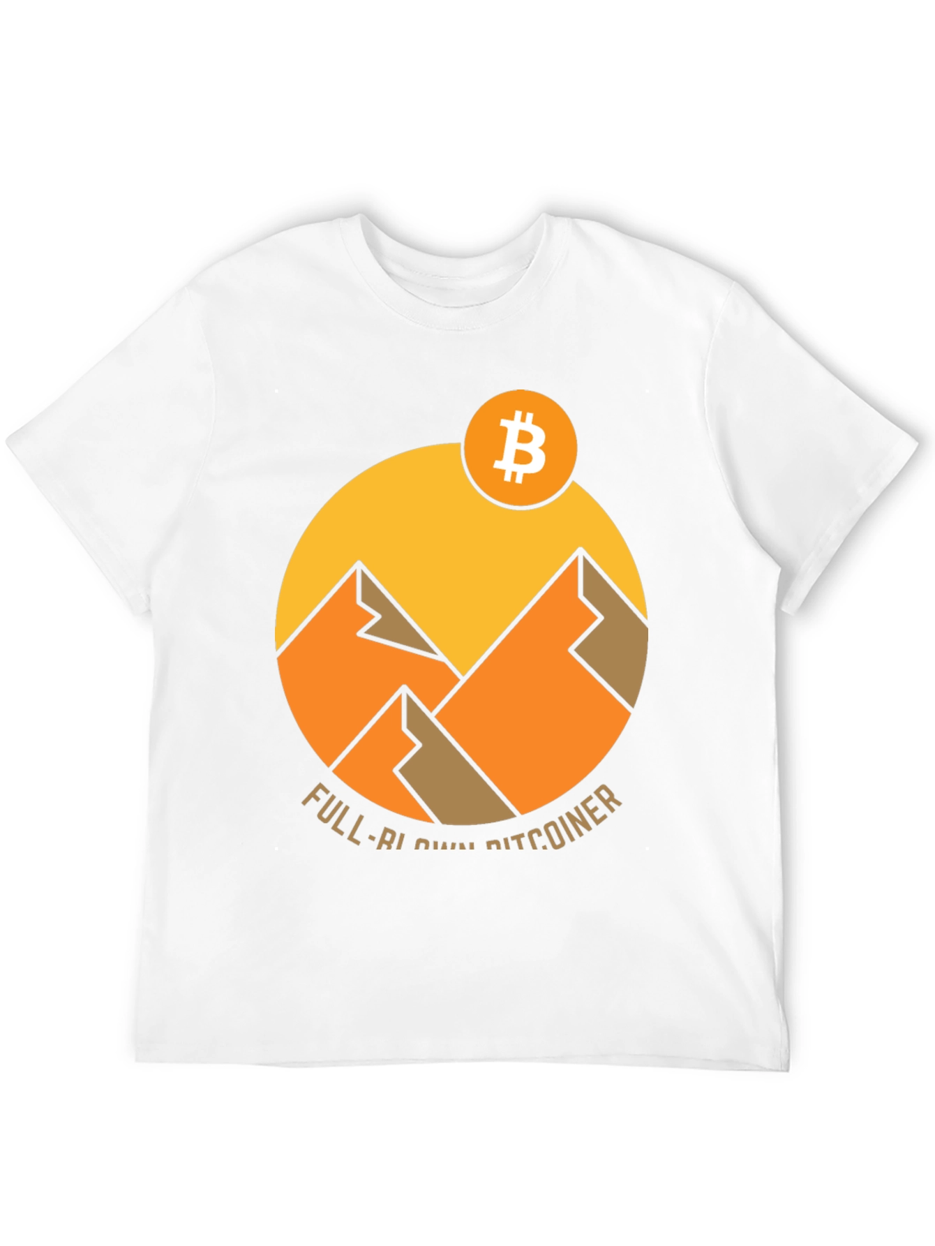 Full-Bitcoin Mountain Graphic Tee - Black Crypto Shirt