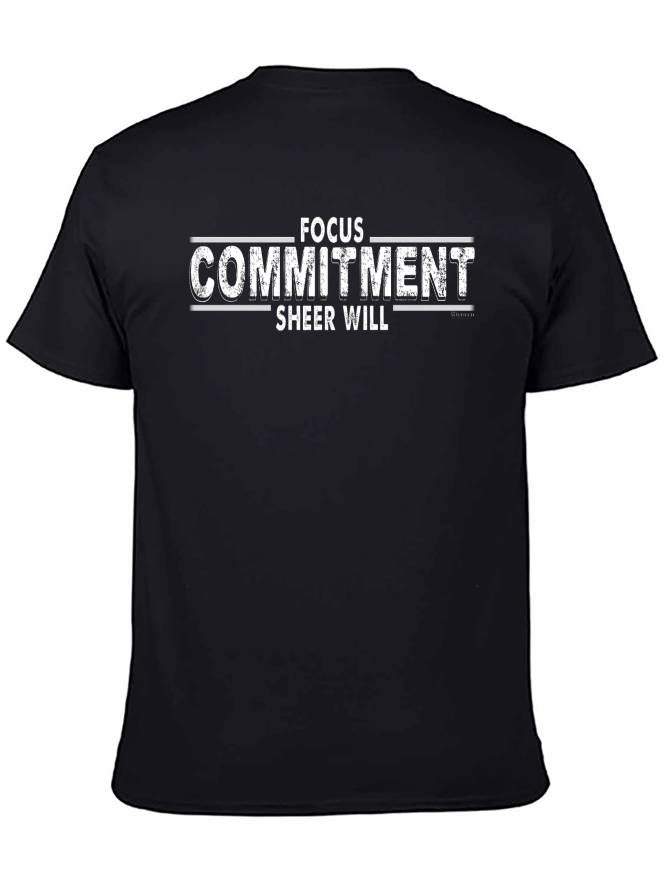 Focus Commitment Sheer Will Black T-Shirt