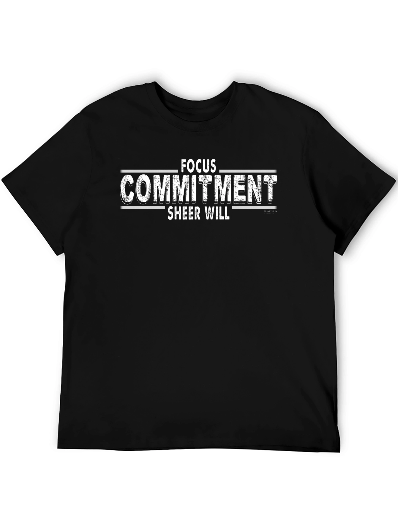 Focus Commitment Sheer Will Black T-Shirt