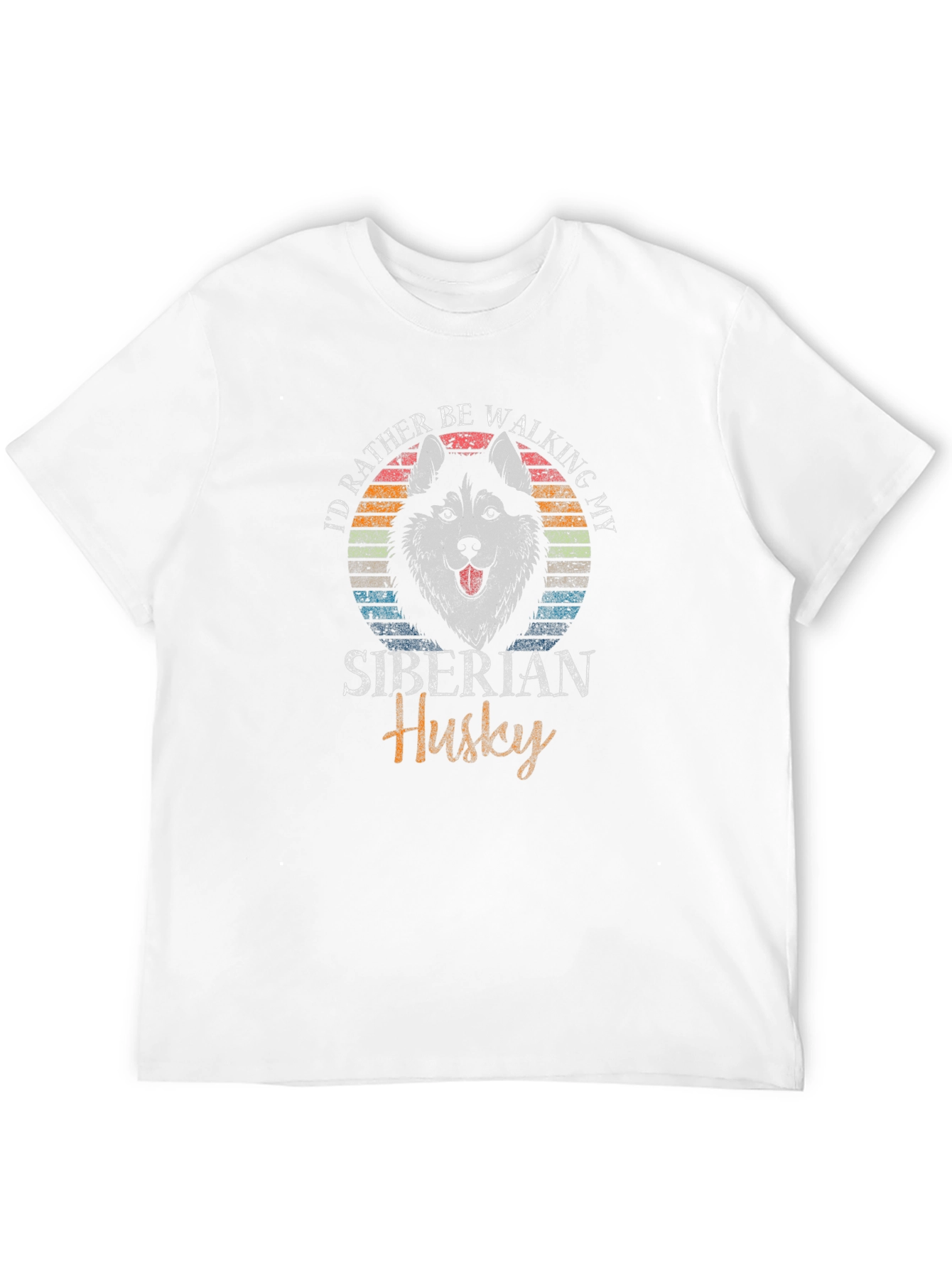 Siberian Husky Dog Graphic Print Mens T-Shirt