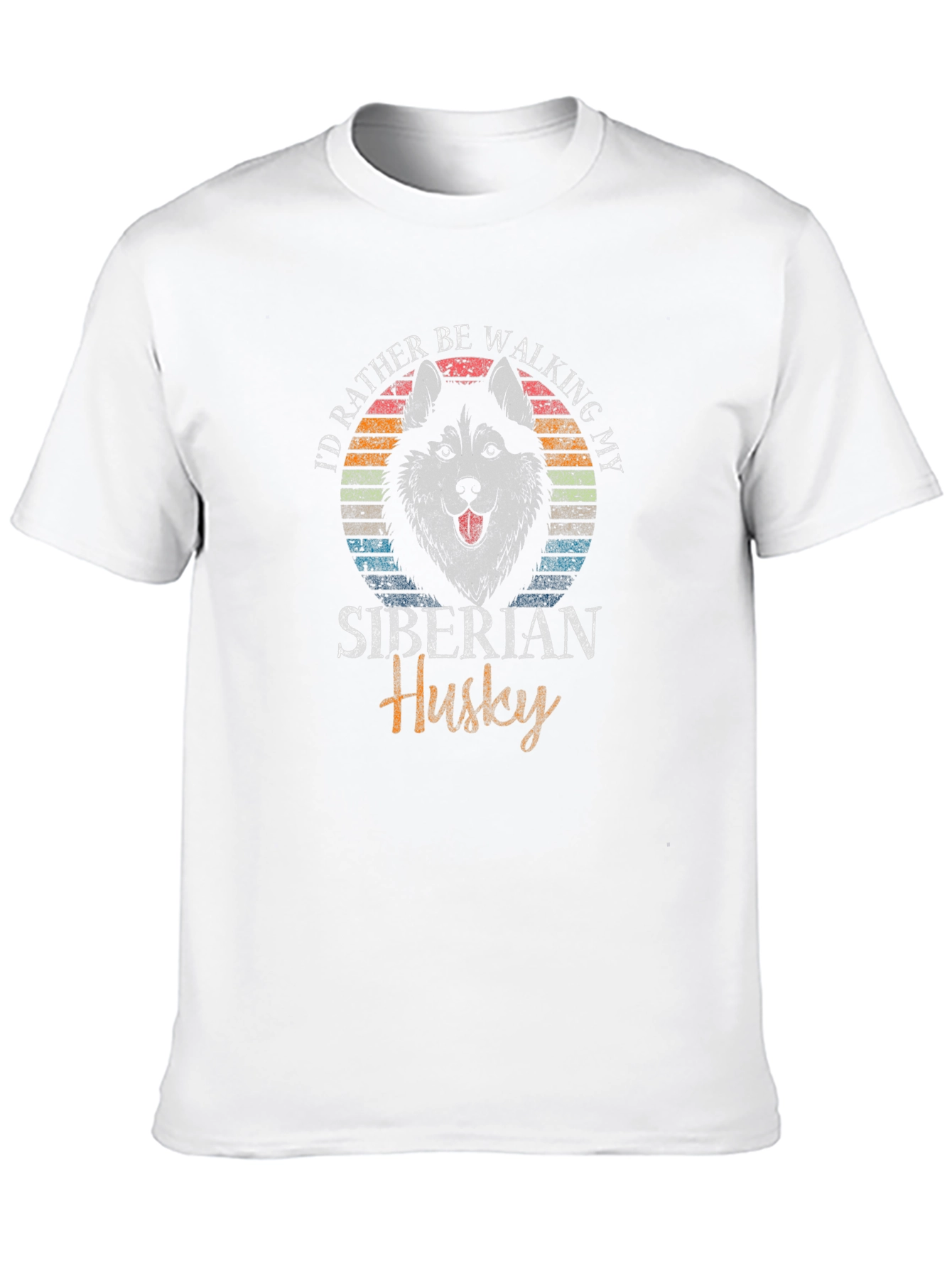Siberian Husky Dog Graphic Print Mens T-Shirt