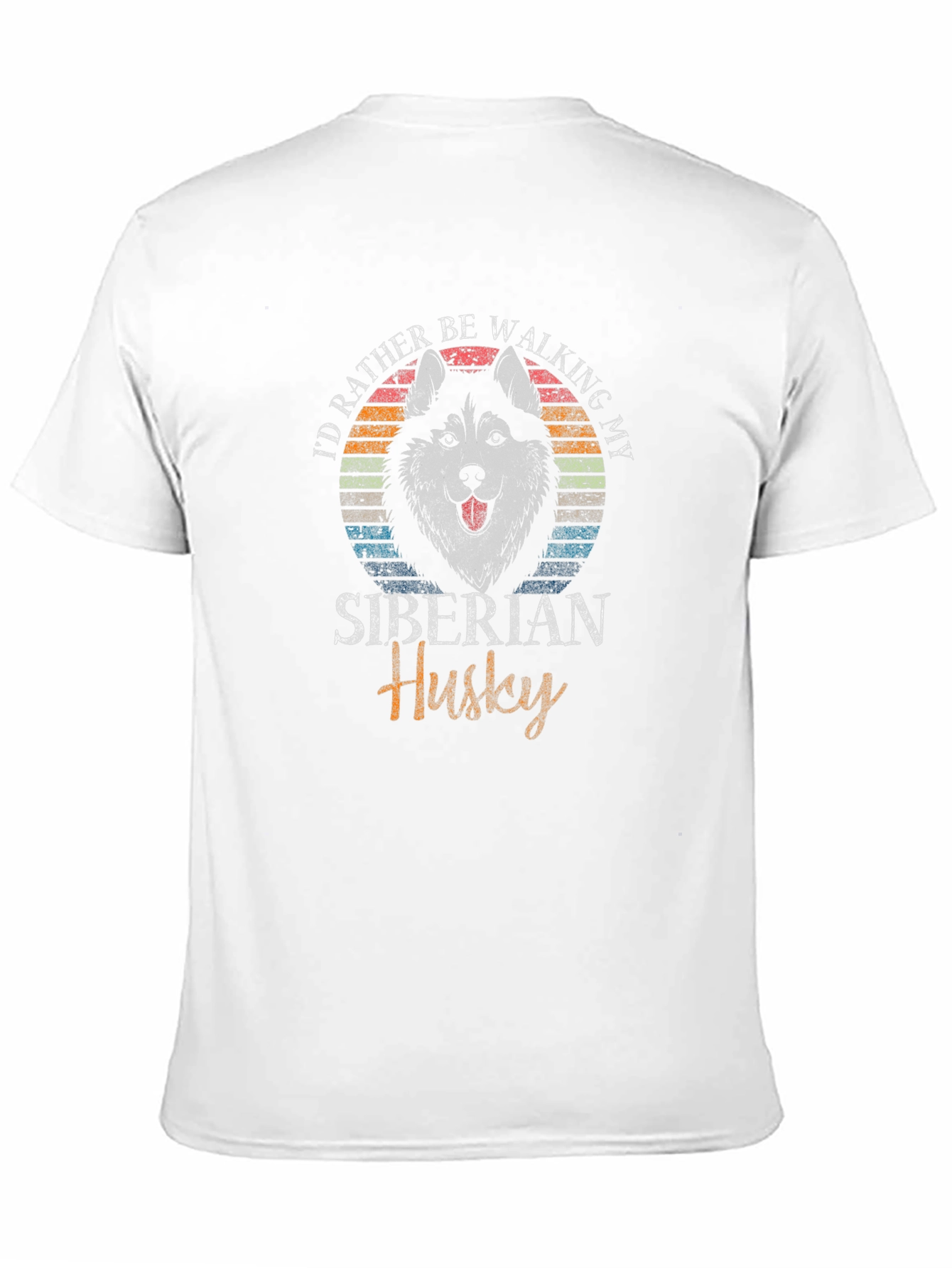 Siberian Husky Dog Graphic Print Mens T-Shirt
