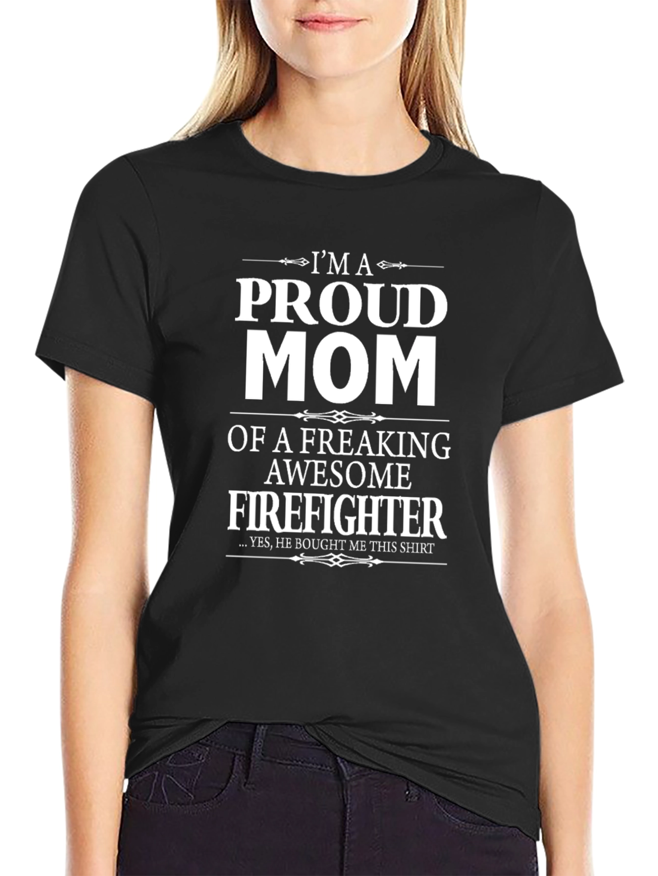 Proud Mom Firefighter T-Shirt