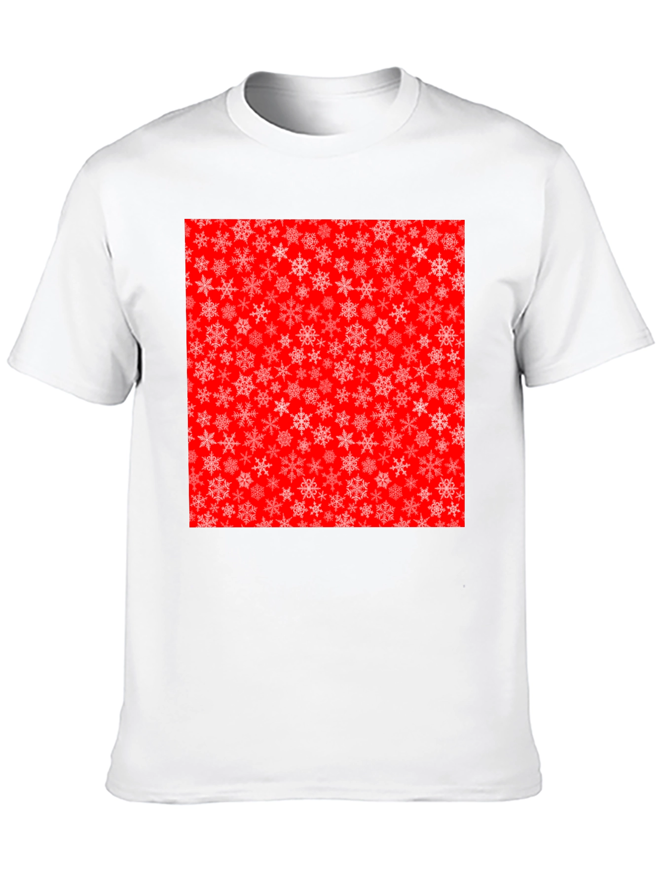 Festive Snowflake Pattern T-Shirt