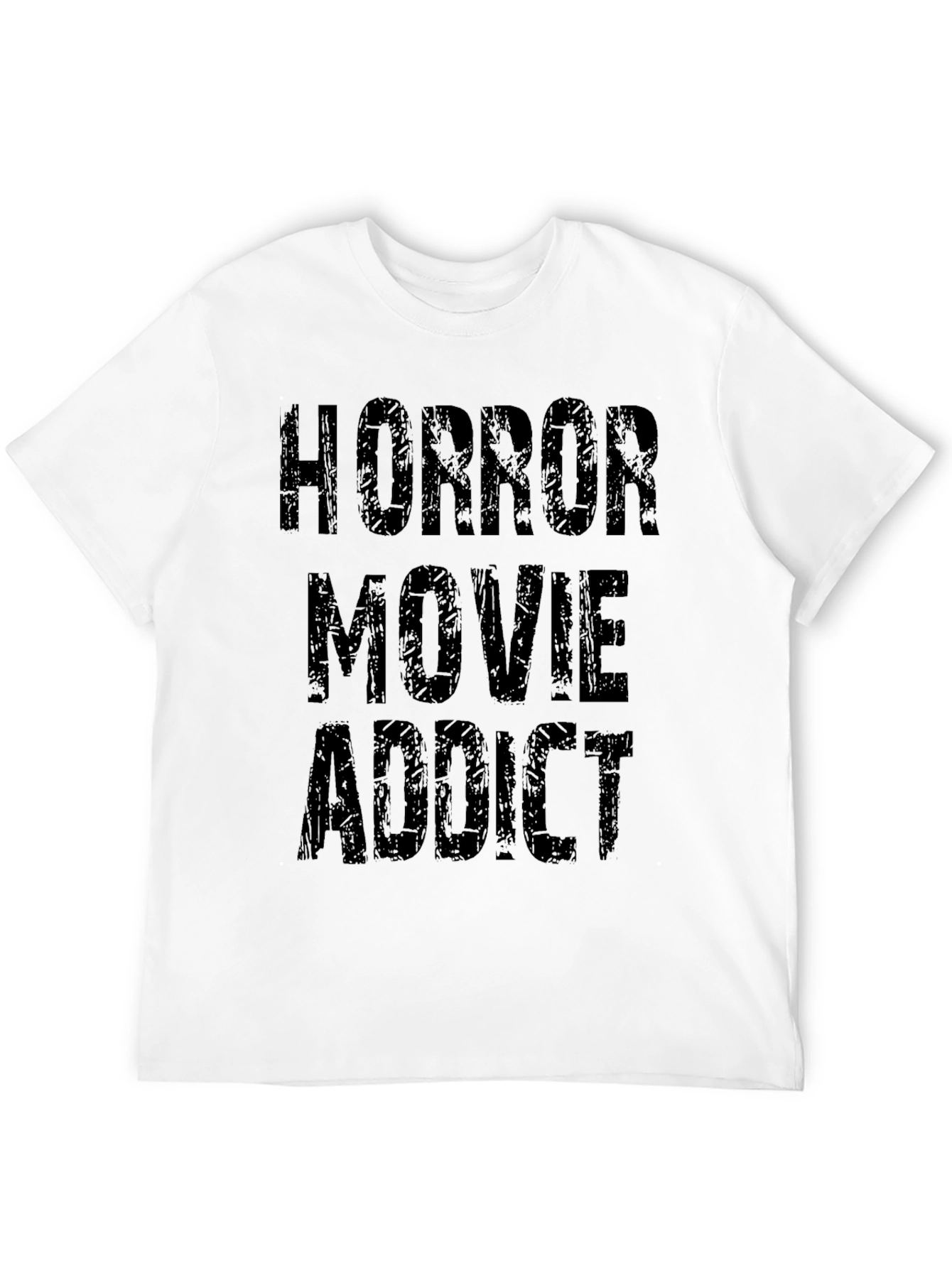 Horror Movie Addict Black Graphic Tee