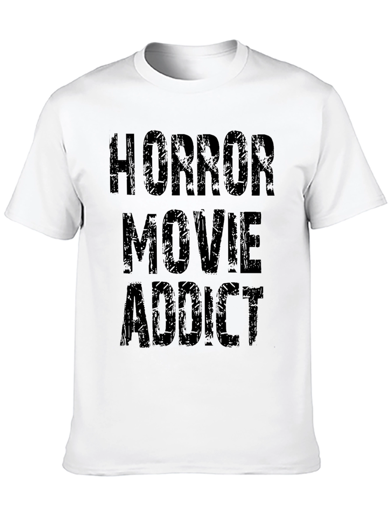 Horror Movie Addict Black Graphic Tee