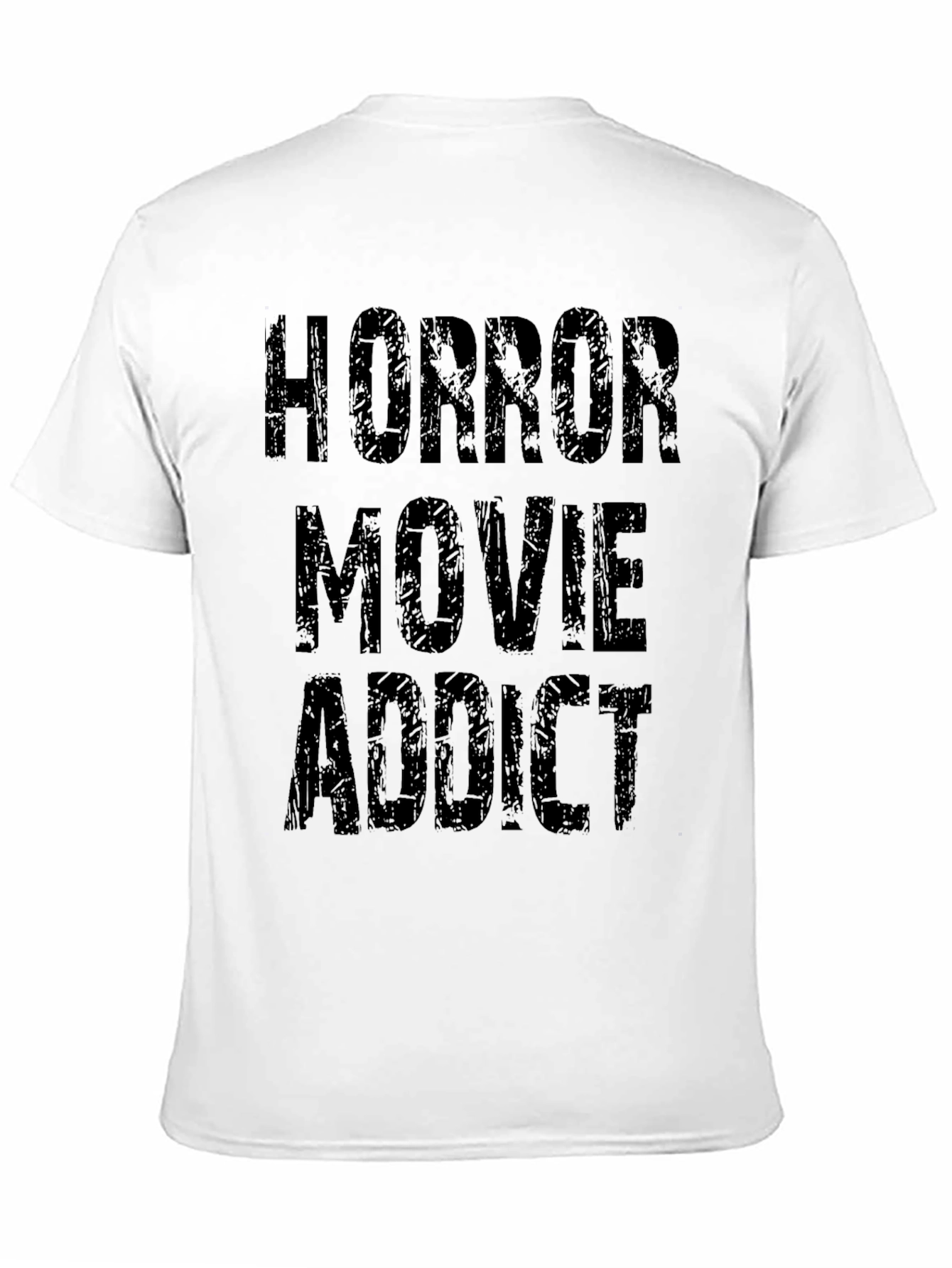 Horror Movie Addict Black Graphic Tee