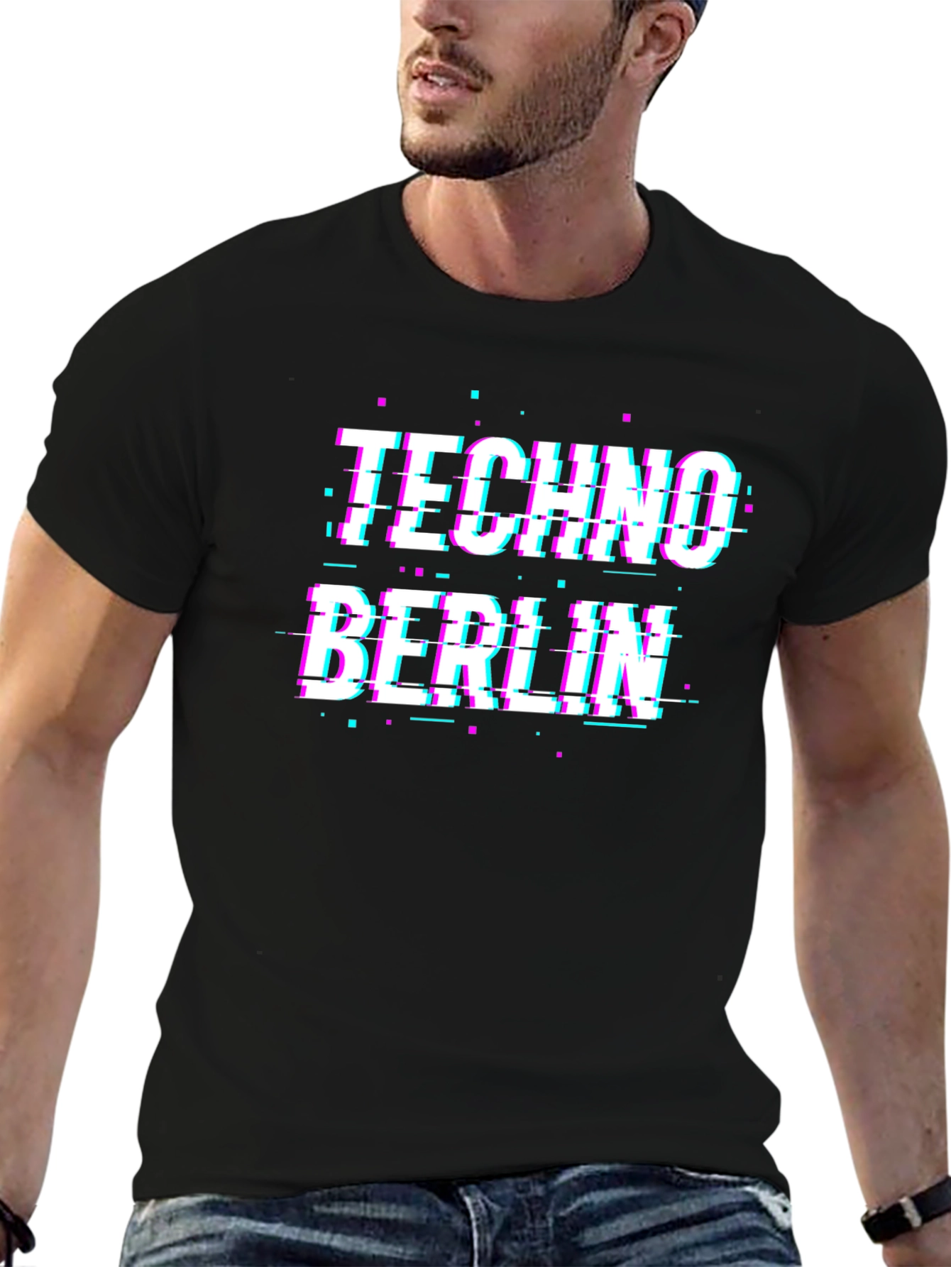 Techno Berlin Glitch T-Shirt - Rave Style