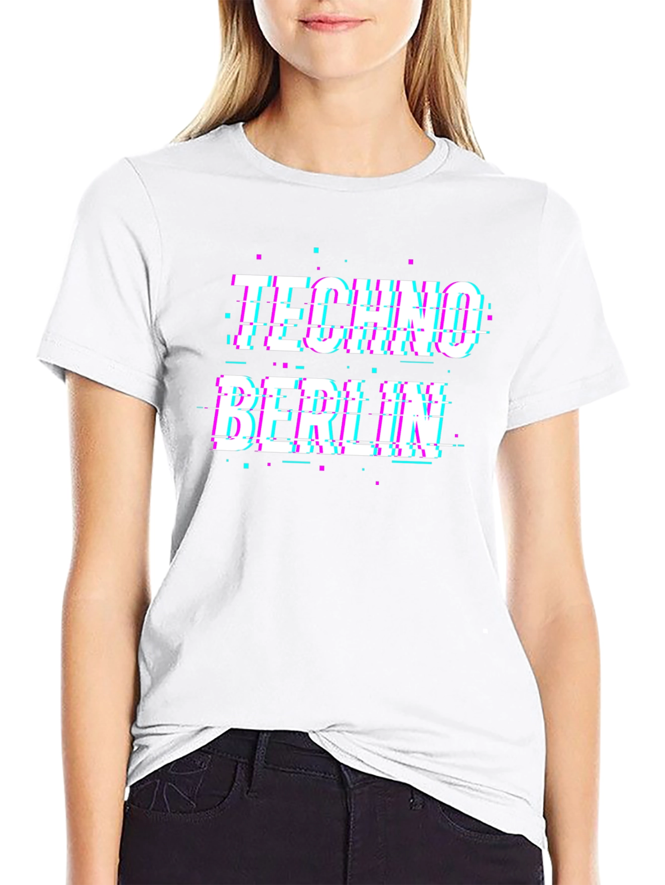 Techno Berlin Glitch T-Shirt - Rave Style