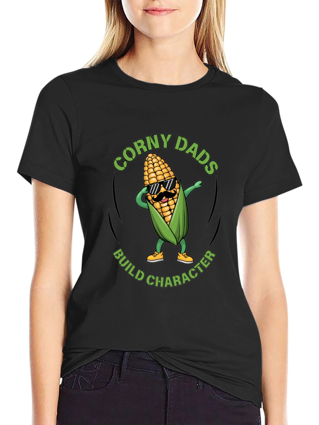 Corny Dads Build Character T-Shirt