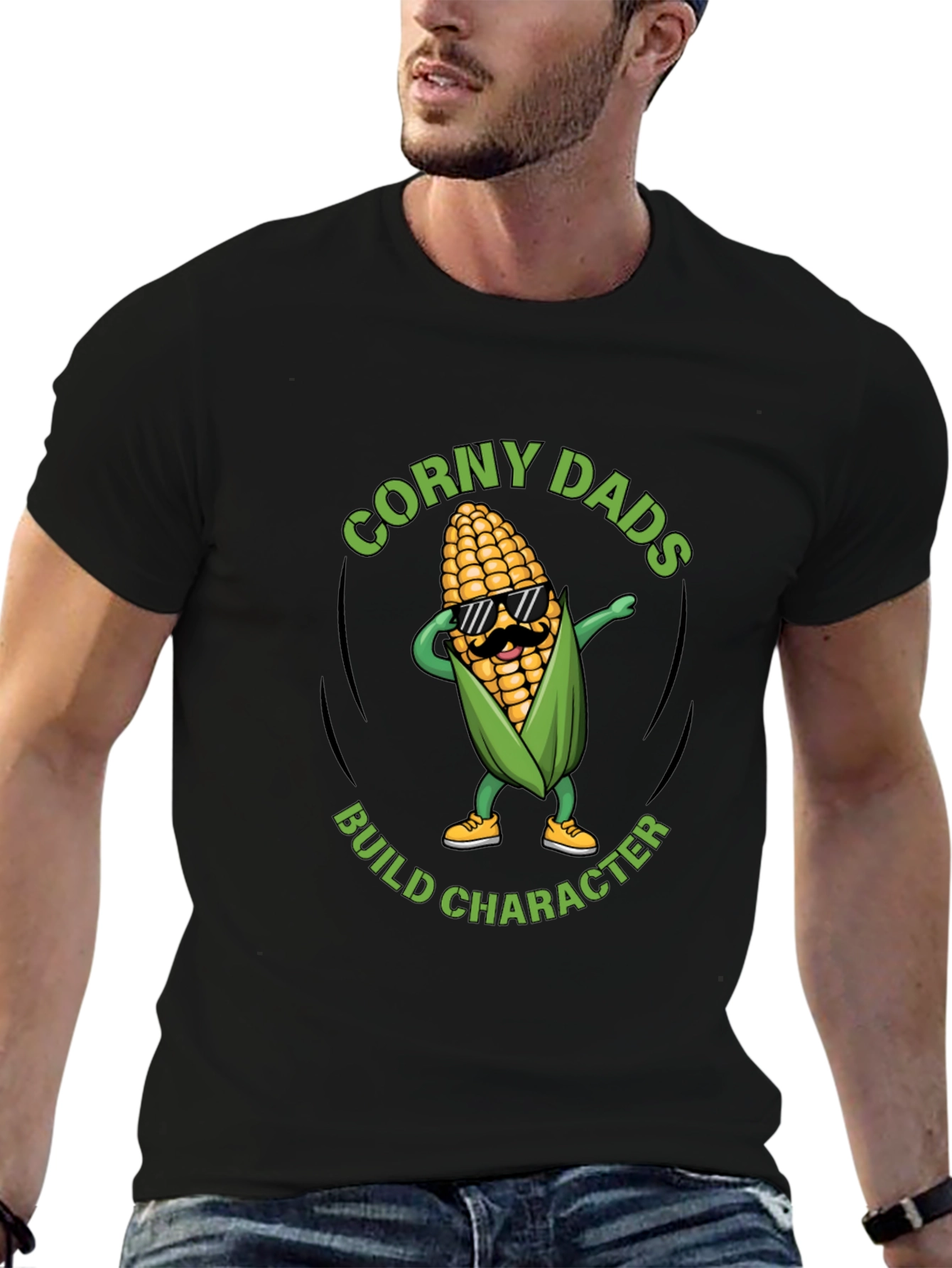 Corny Dads Build Character T-Shirt
