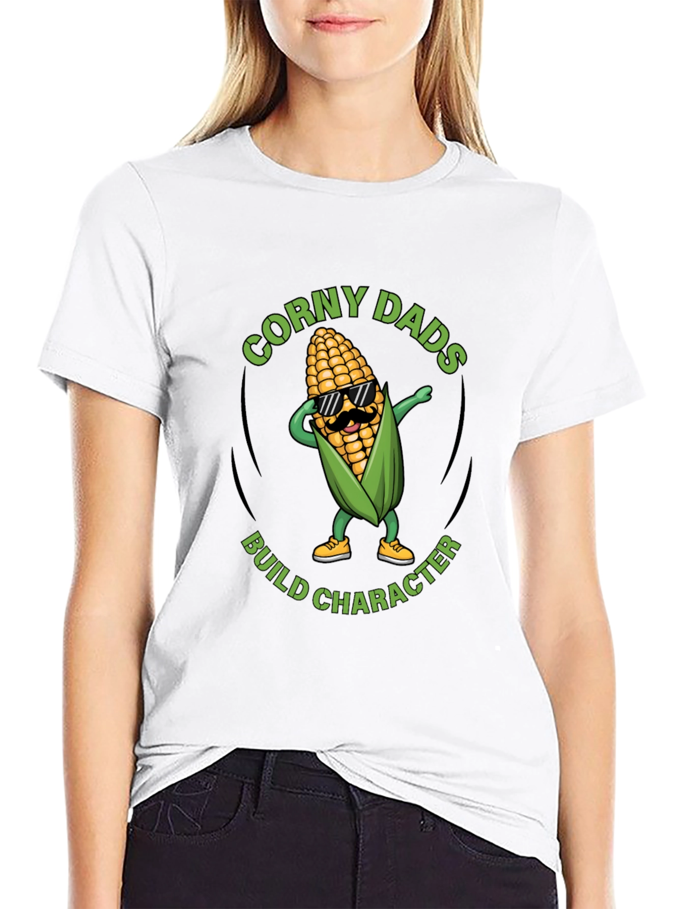Corny Dads Build Character T-Shirt