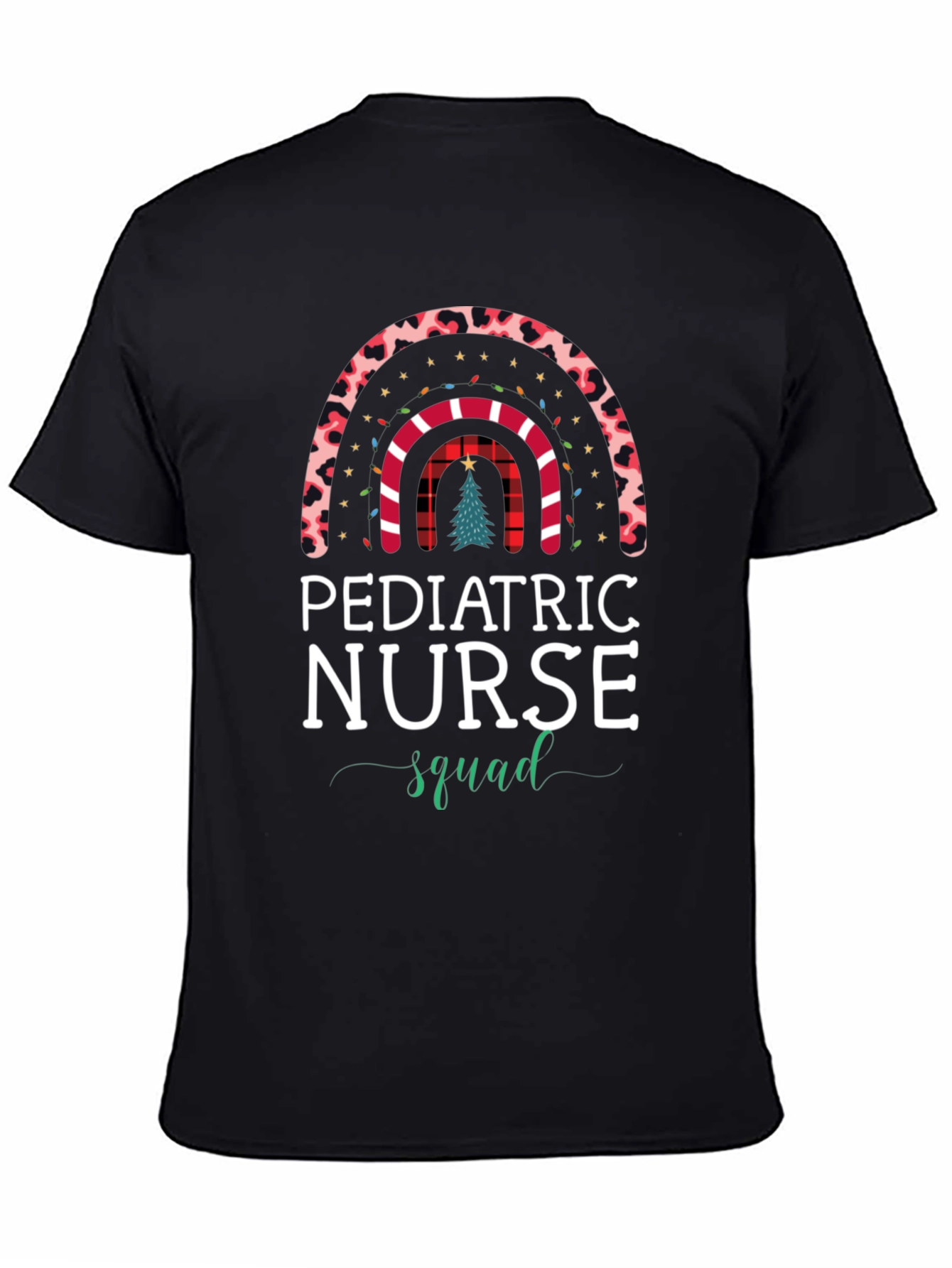 Pediatric Nurse Squad Christmas Rainbow T-Shirt