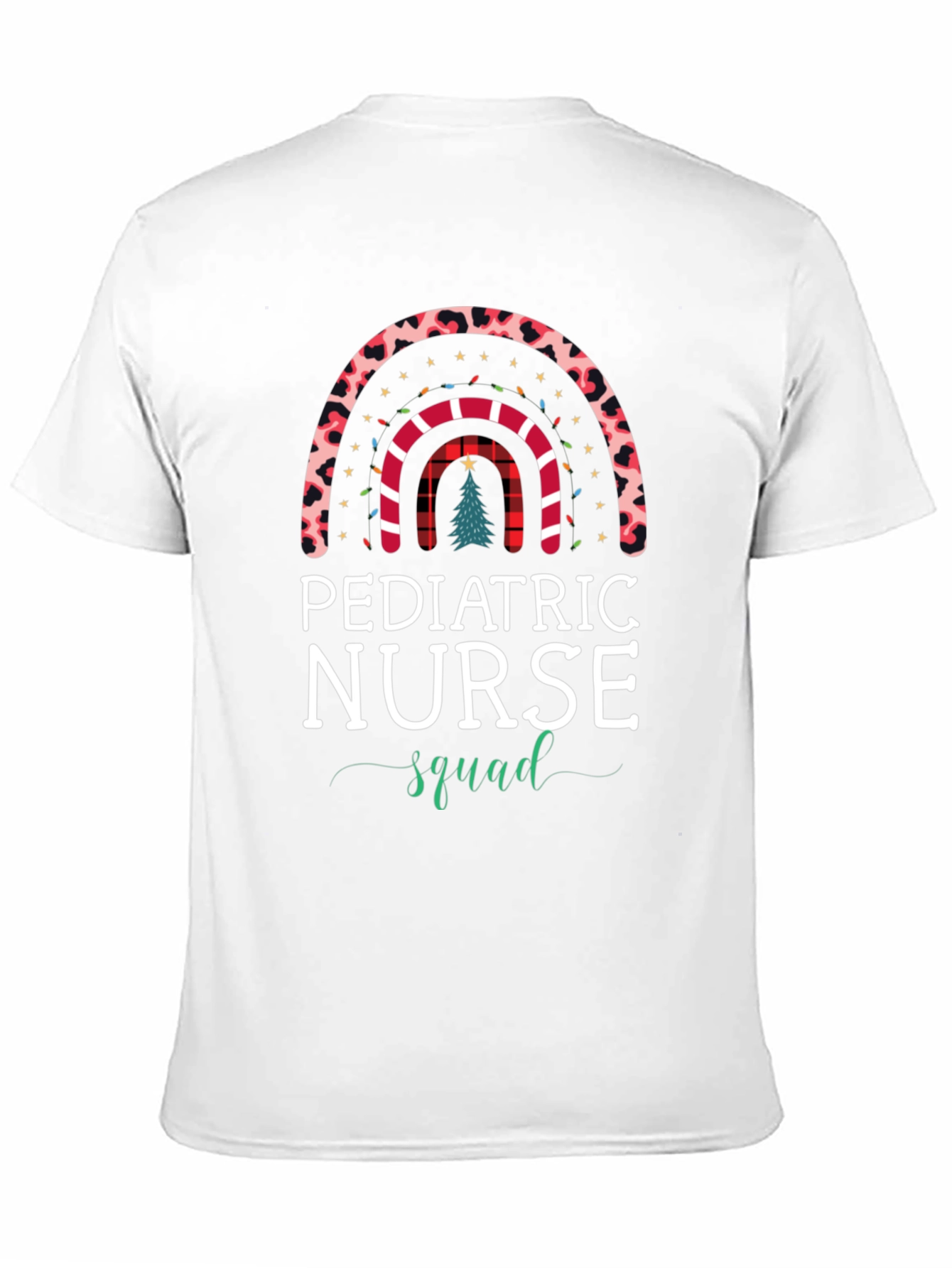 Pediatric Nurse Squad Christmas Rainbow T-Shirt
