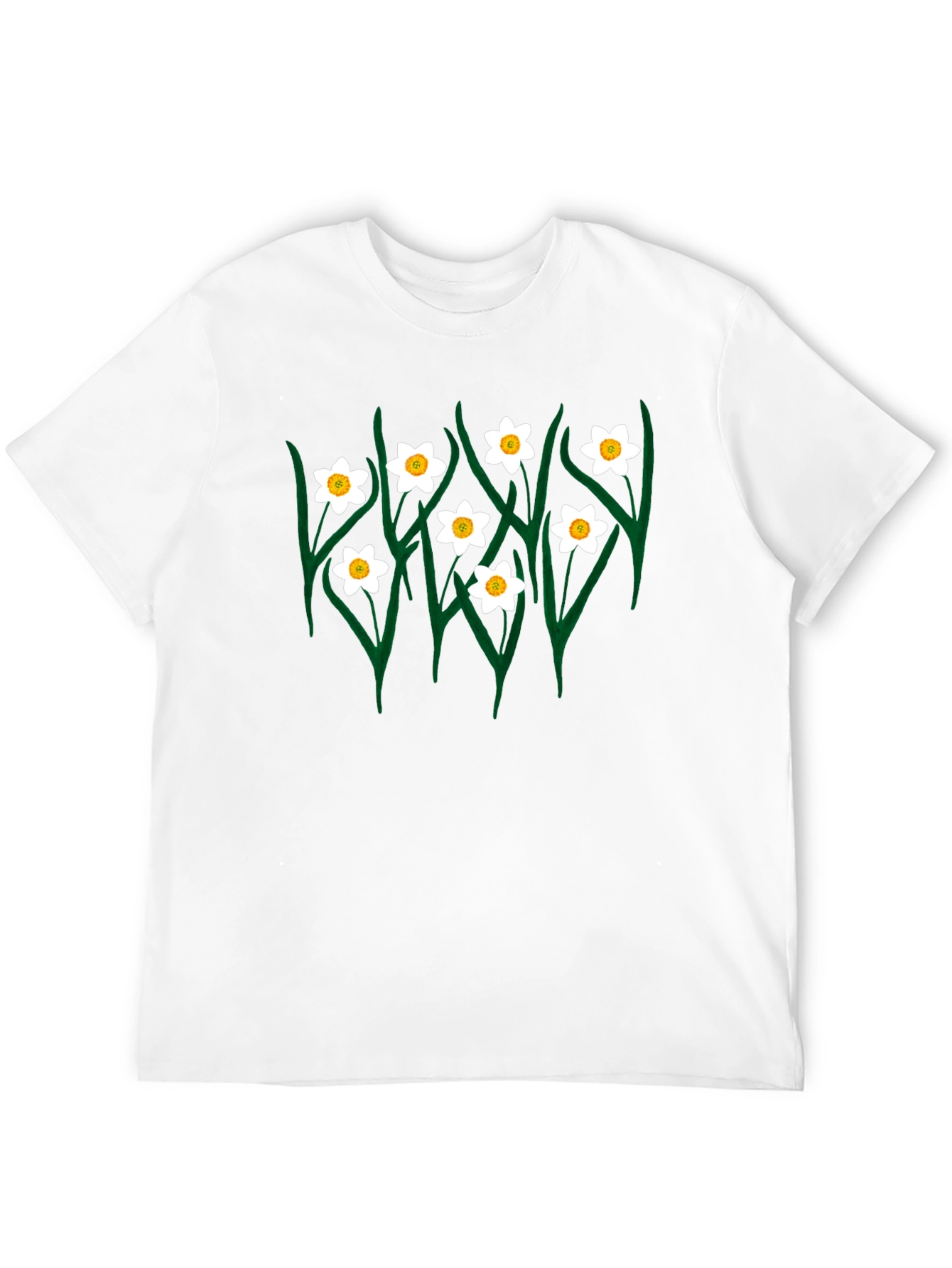 Floral Graphic Tee - Black Daffodil T-Shirt