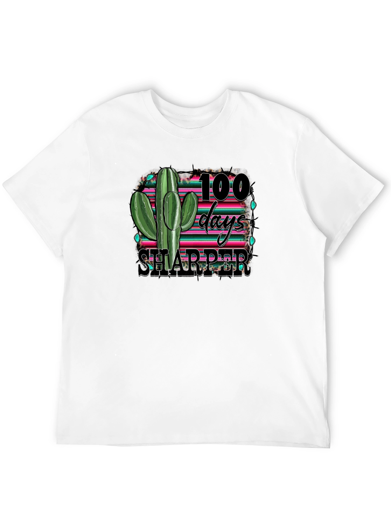 100 Days Sharper Cactus Graphic Tee
