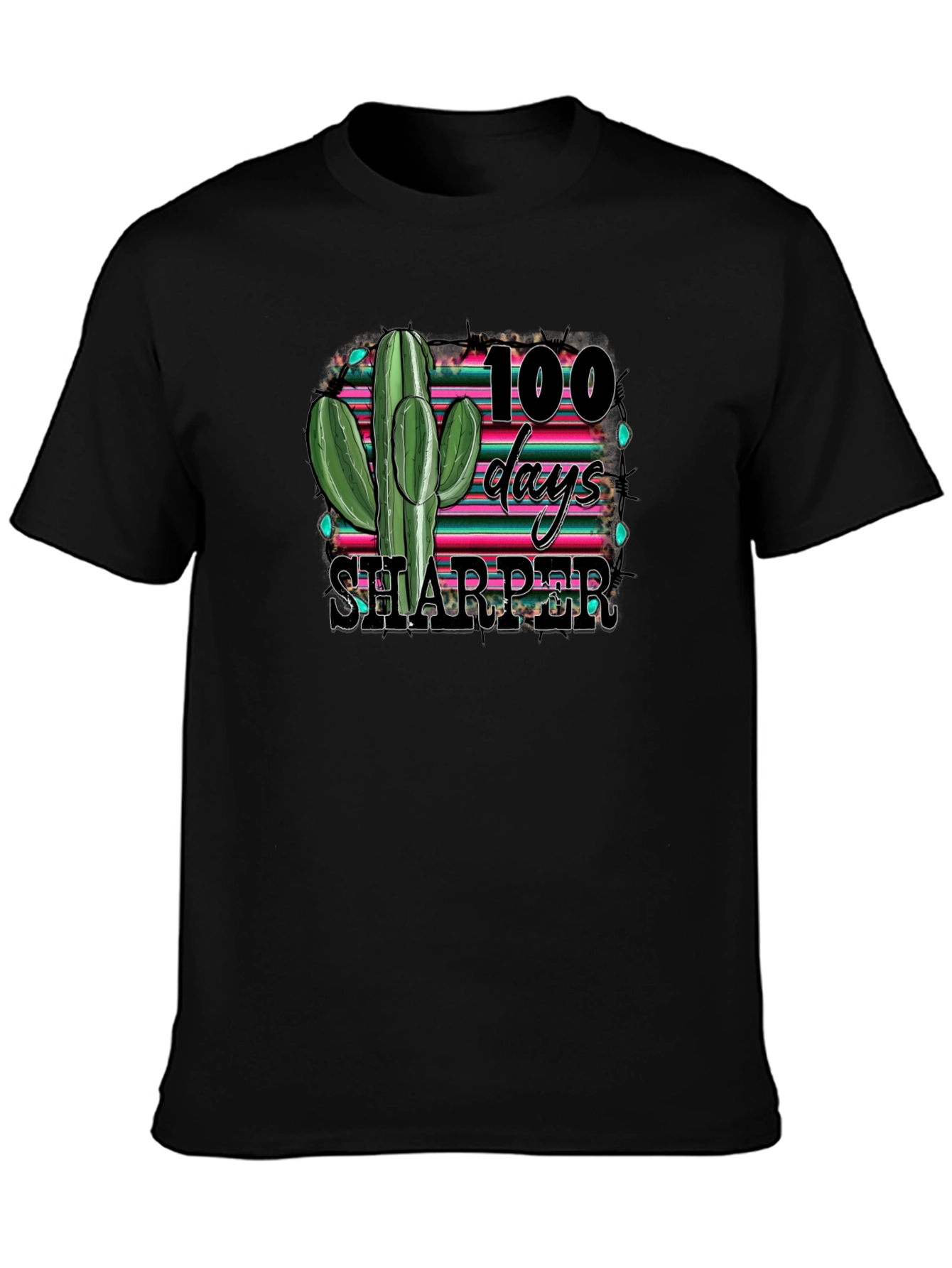 100 Days Sharper Cactus Graphic Tee