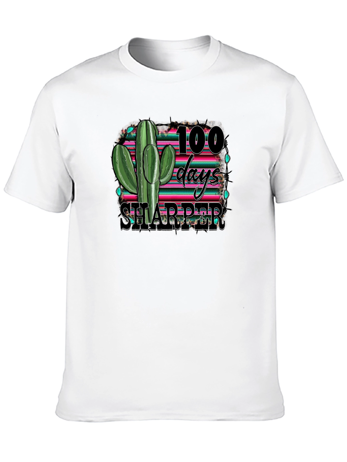 100 Days Sharper Cactus Graphic Tee