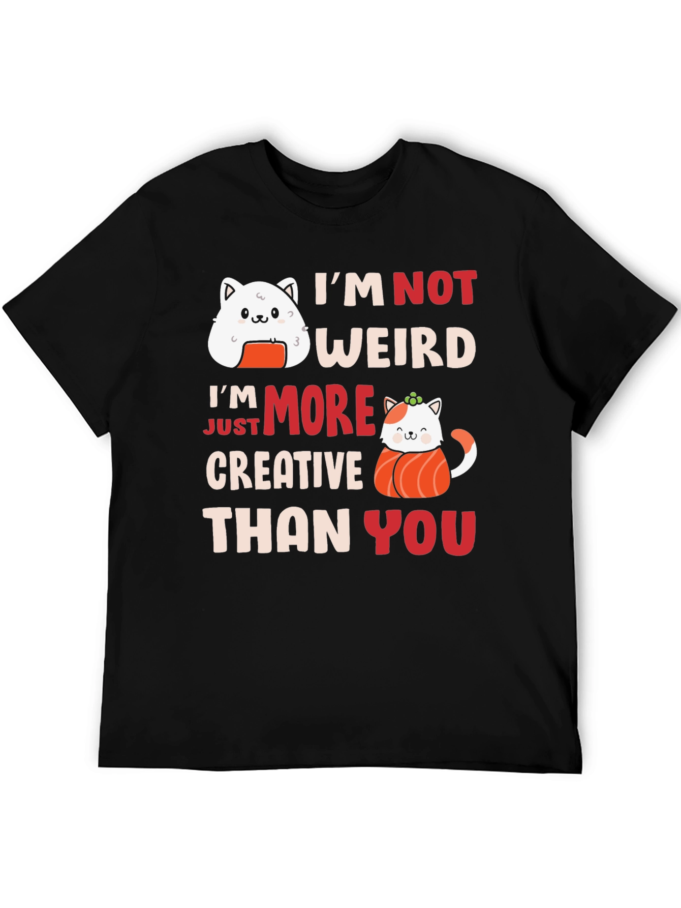 Sushi Cat Graphic T-Shirt - Creative Style