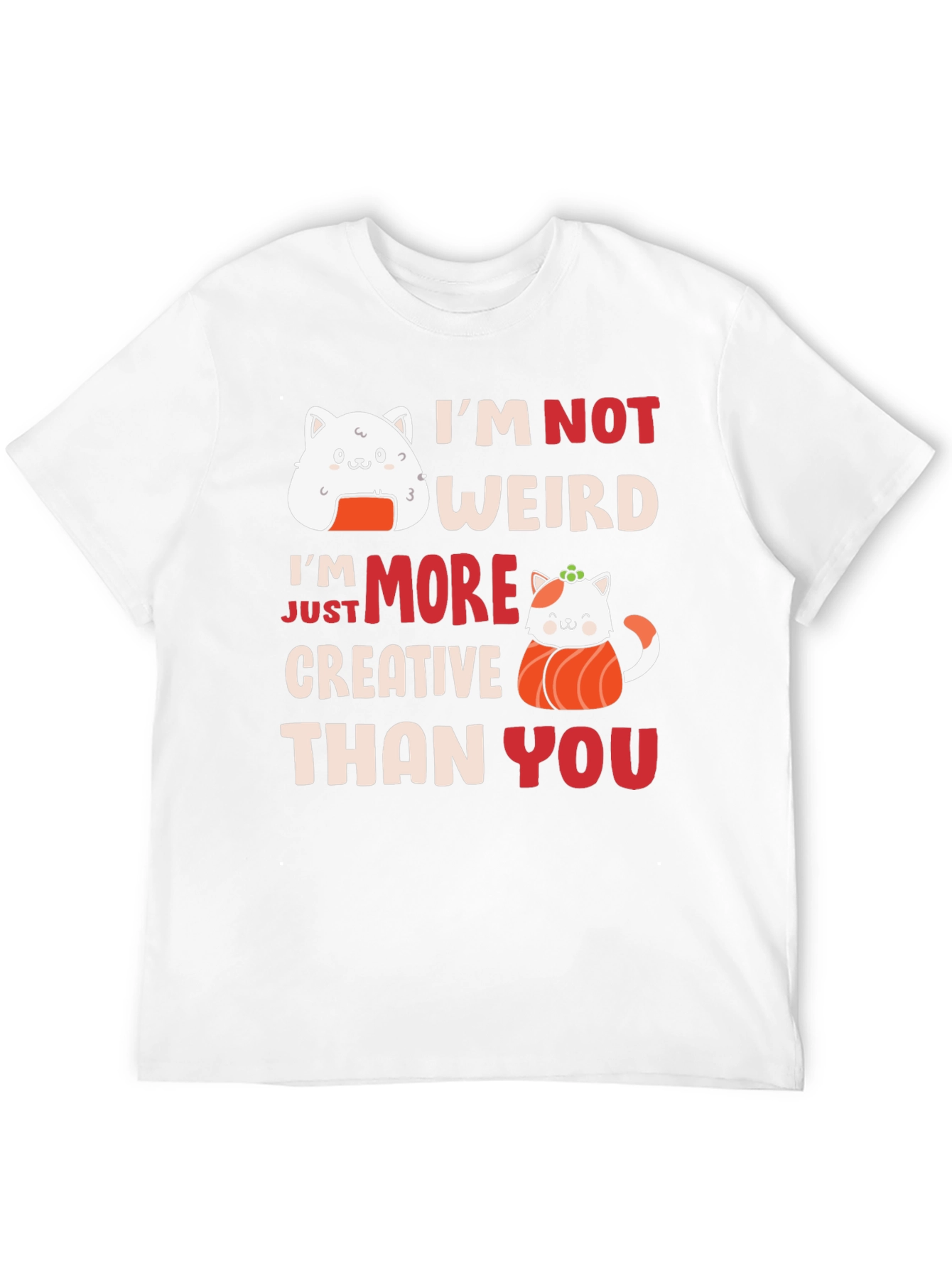 Sushi Cat Graphic T-Shirt - Creative Style