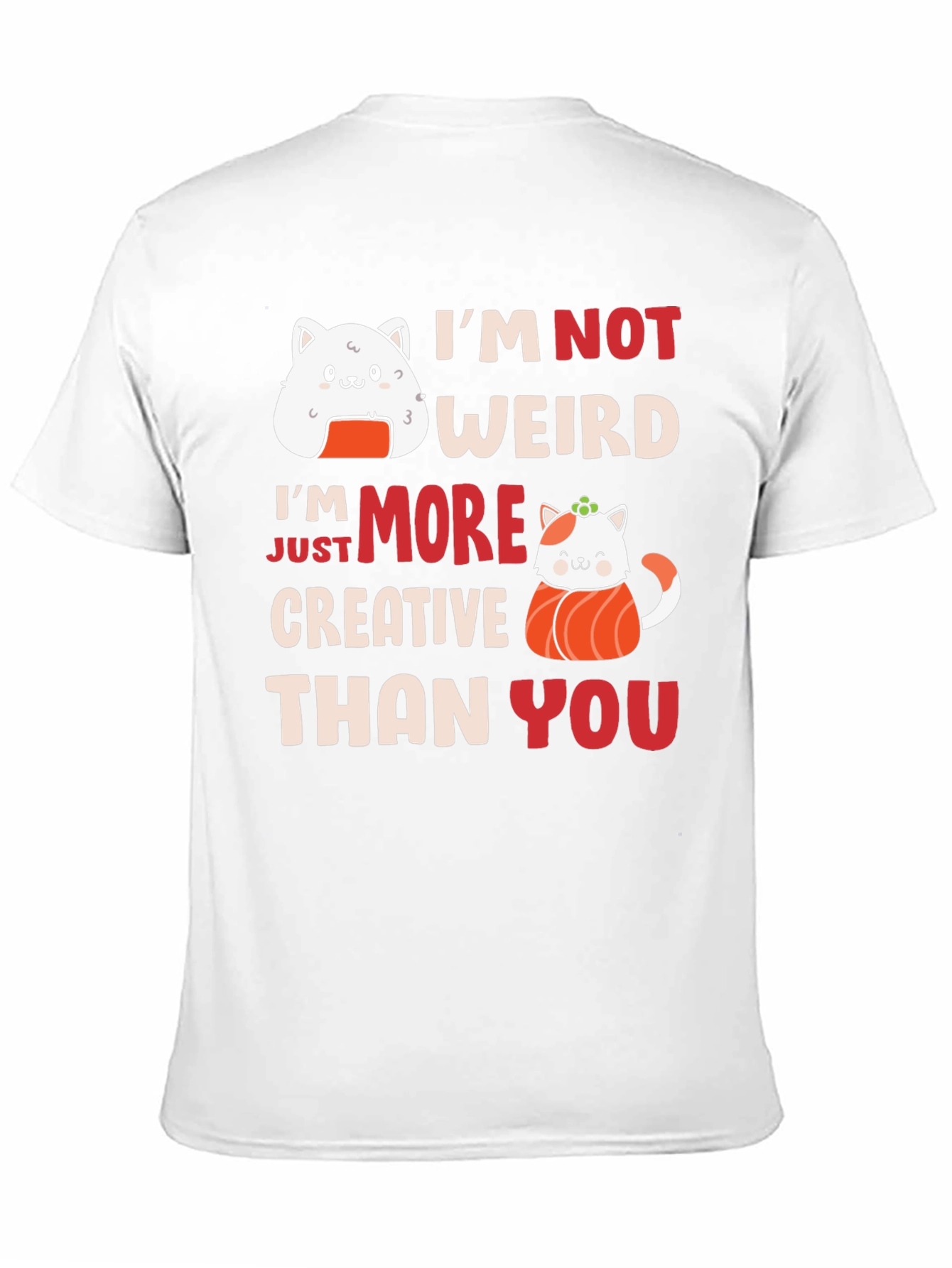 Sushi Cat Graphic T-Shirt - Creative Style