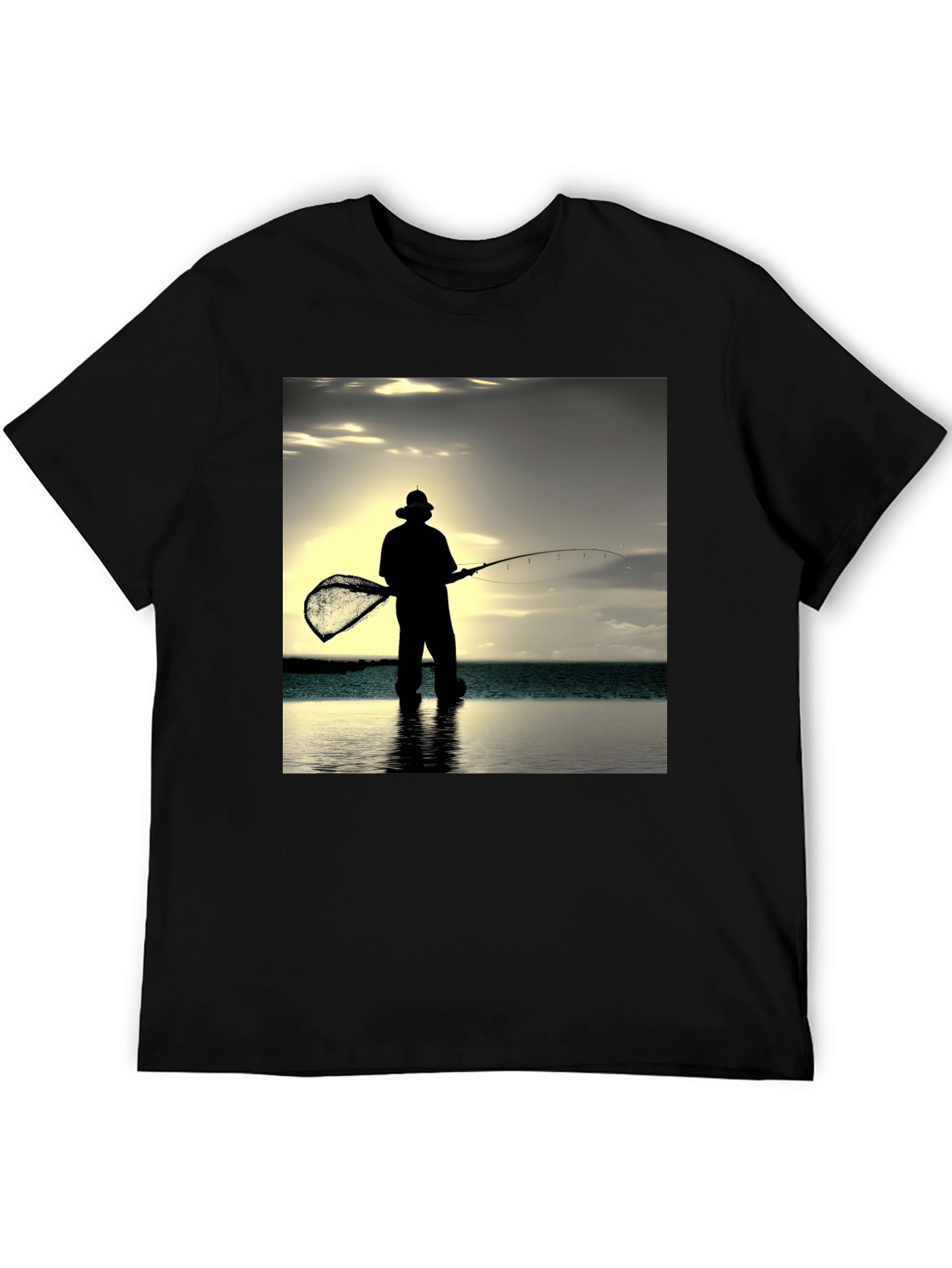 Fisherman Silhouette Graphic Tee