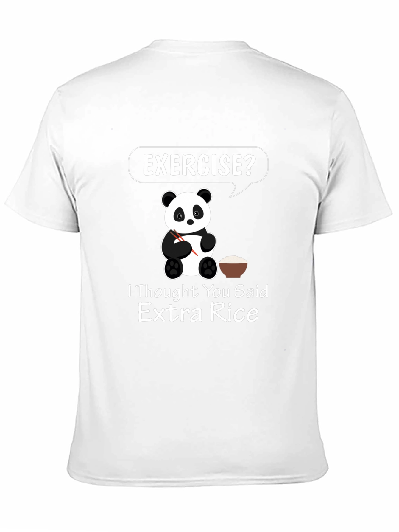 Extra Rice Panda T-Shirt - Funny Foodie Tee