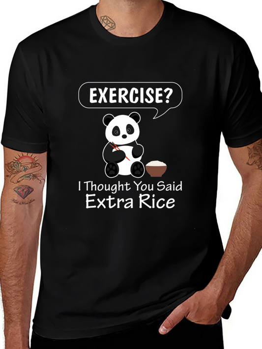 Extra Rice Panda T-Shirt - Funny Foodie Tee