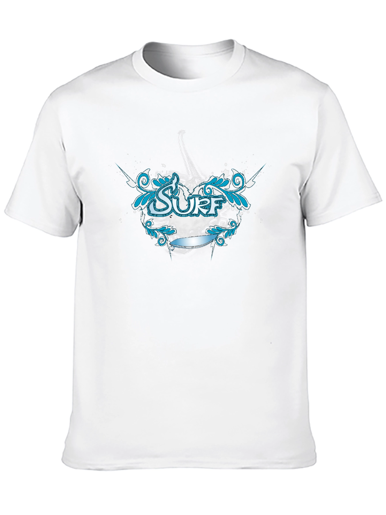 Surf Graphic Tee - Black Cotton T-Shirt