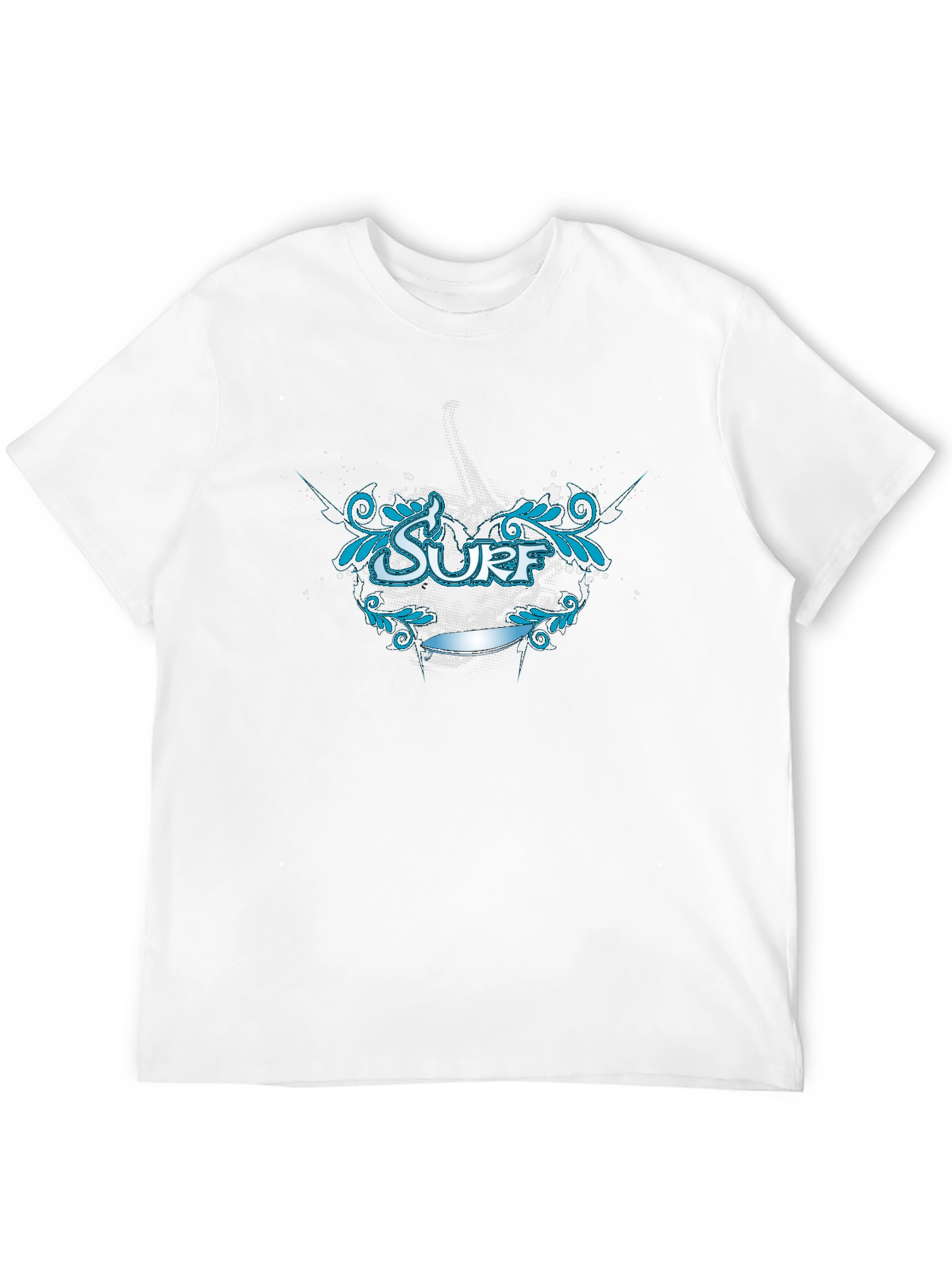 Surf Graphic Tee - Black Cotton T-Shirt