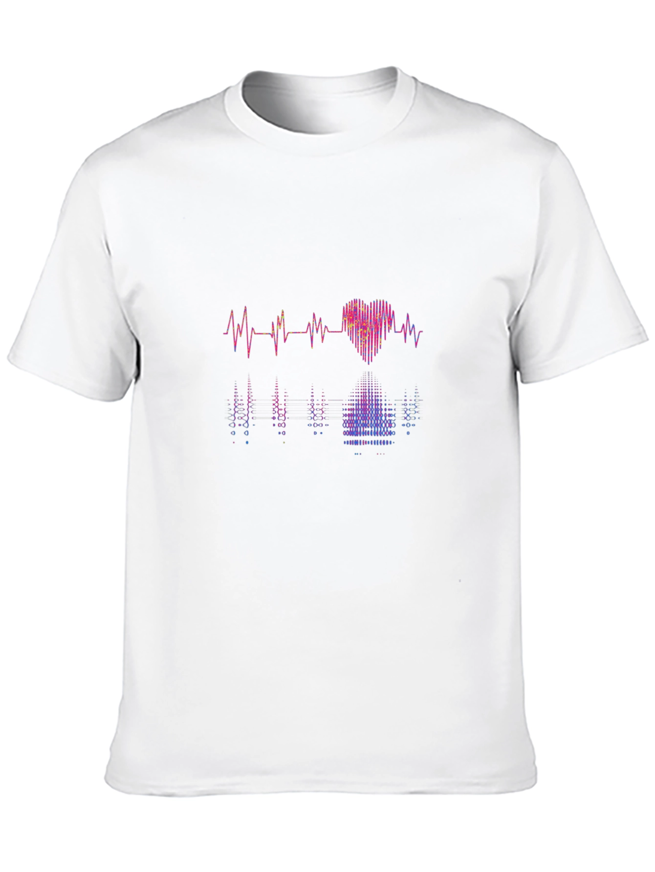 Heartbeat Love Graphic Tee - Black Cotton T-Shirt