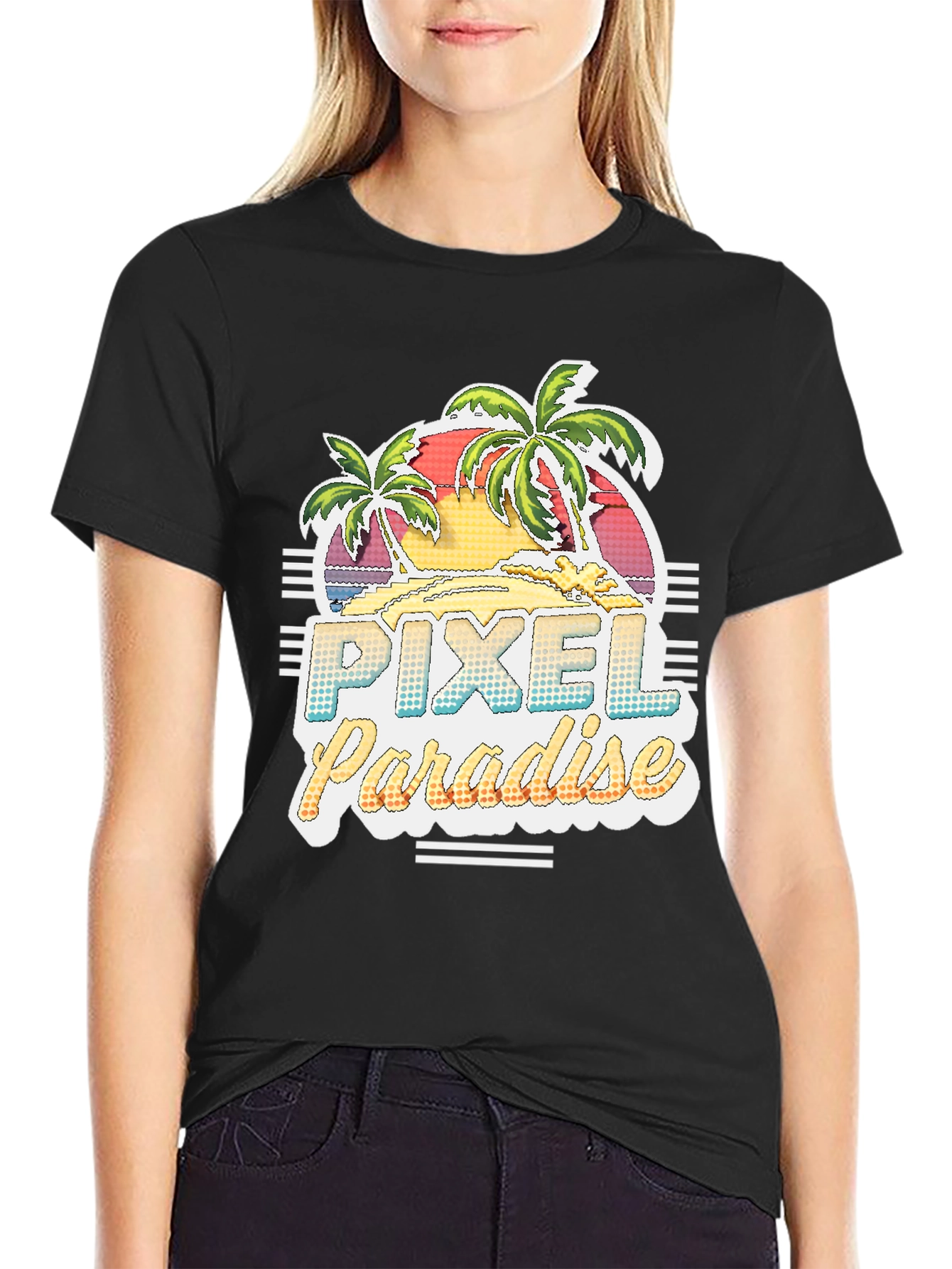 Pixel Paradise Retro Graphic Tee