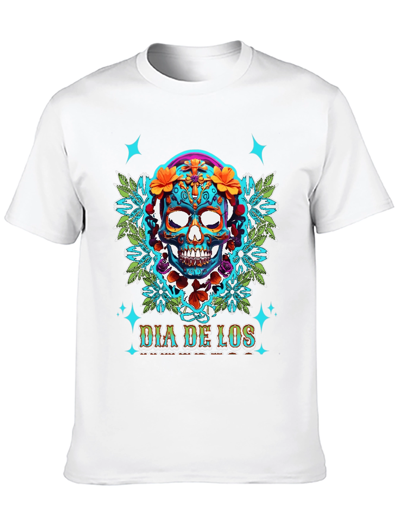 Dia De Los Muertos Skull Graphic Tee