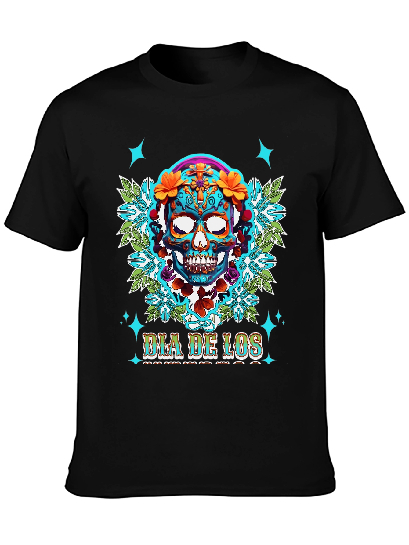 Dia De Los Muertos Skull Graphic Tee