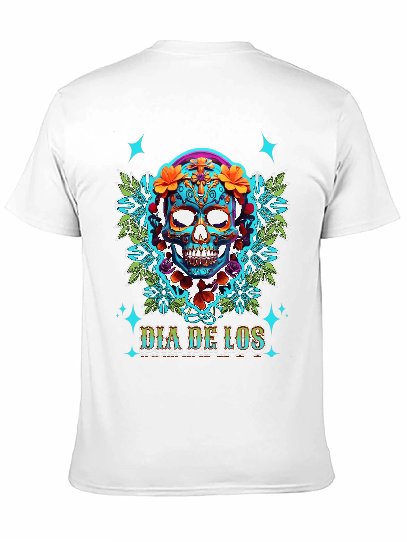 Dia De Los Muertos Skull Graphic Tee