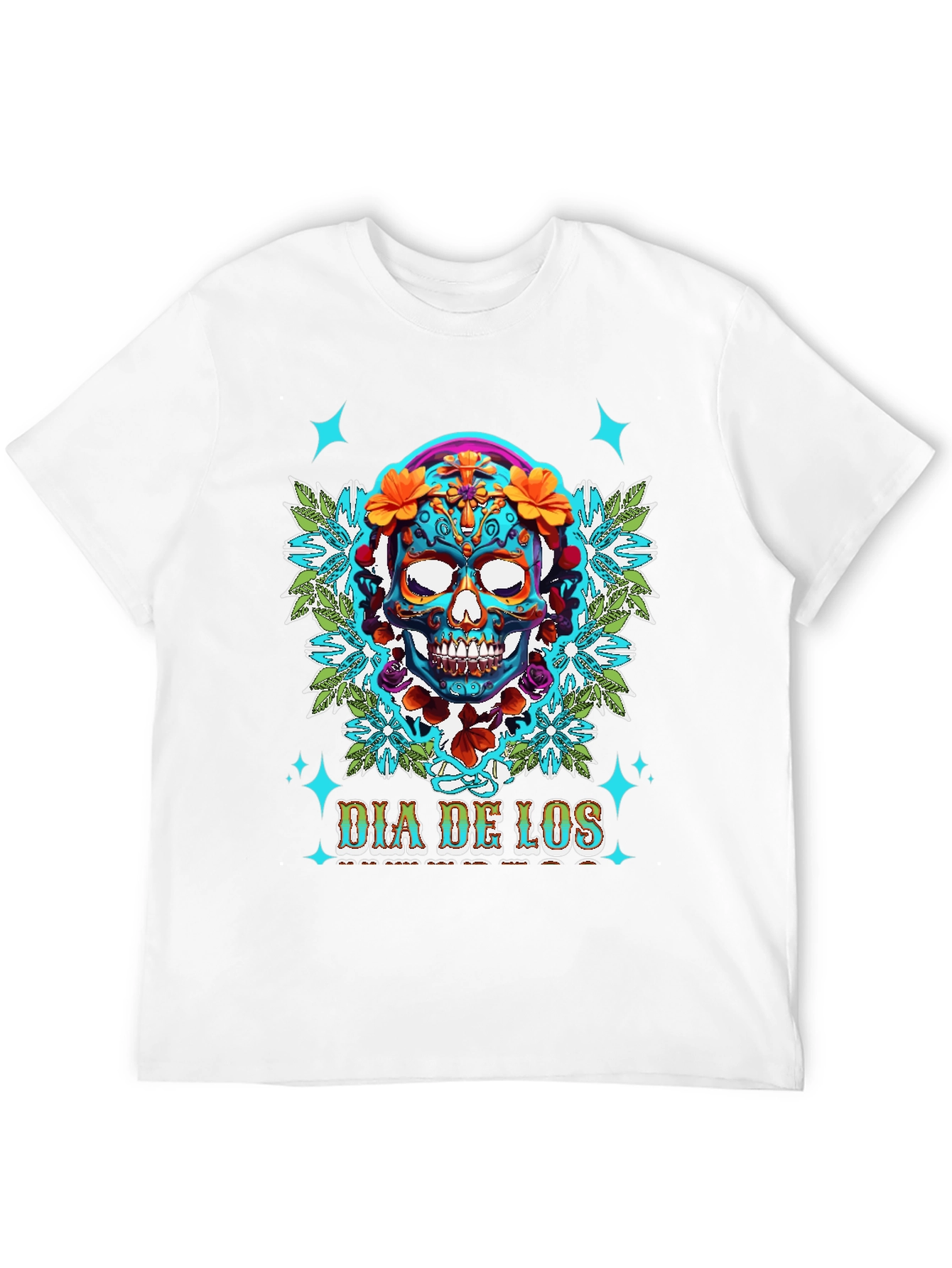 Dia De Los Muertos Skull Graphic Tee