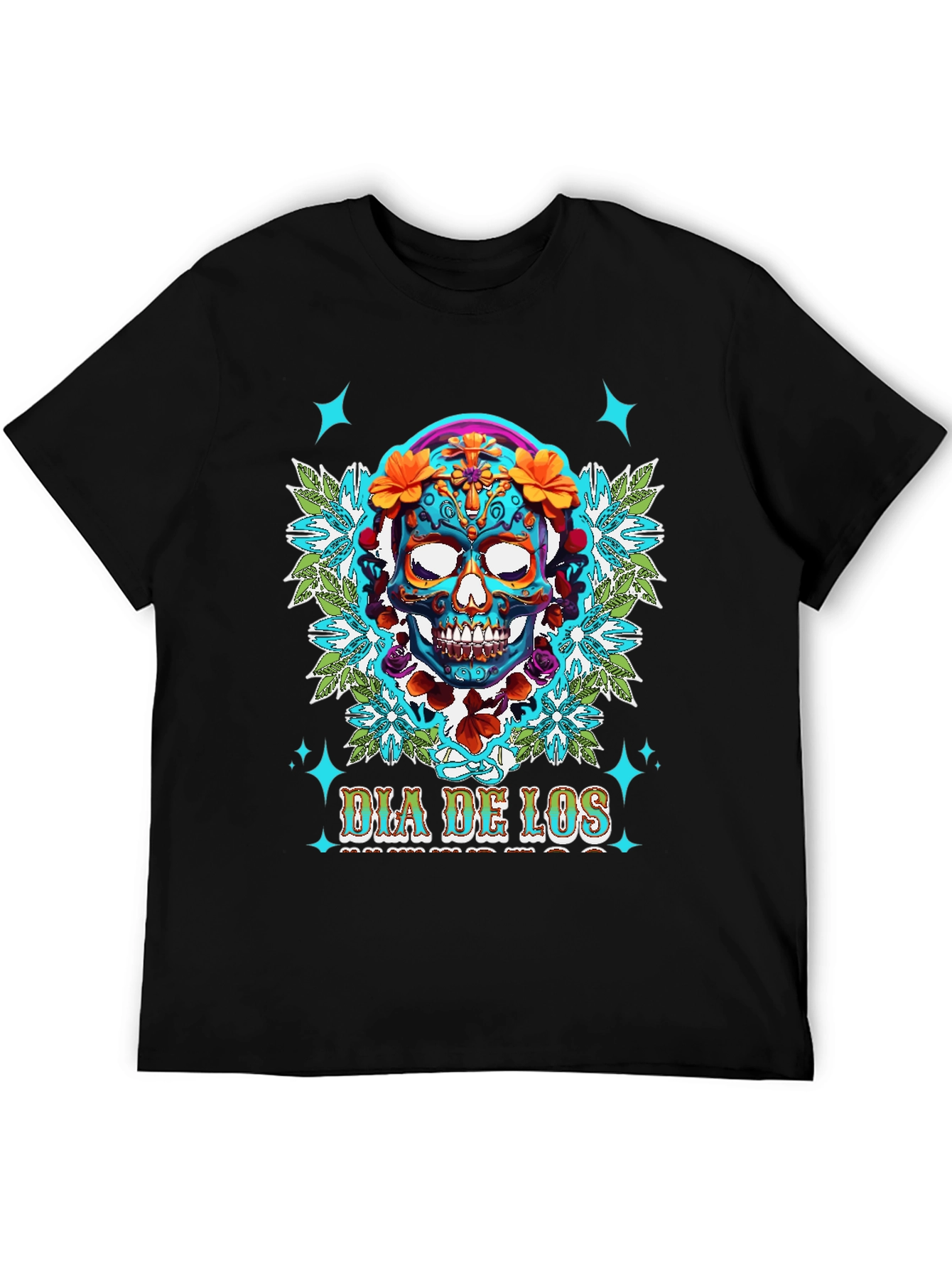 Dia De Los Muertos Skull Graphic Tee