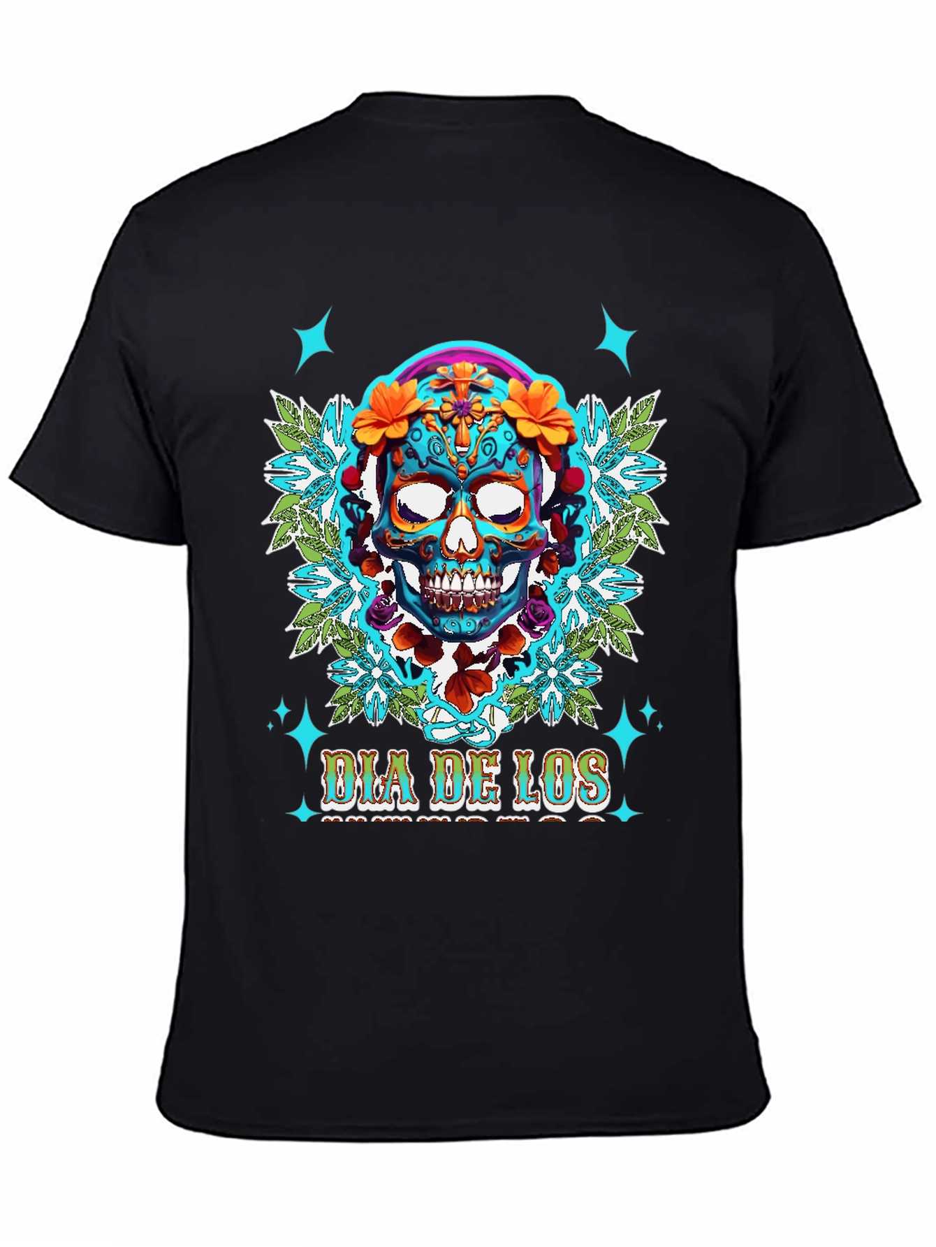 Dia De Los Muertos Skull Graphic Tee